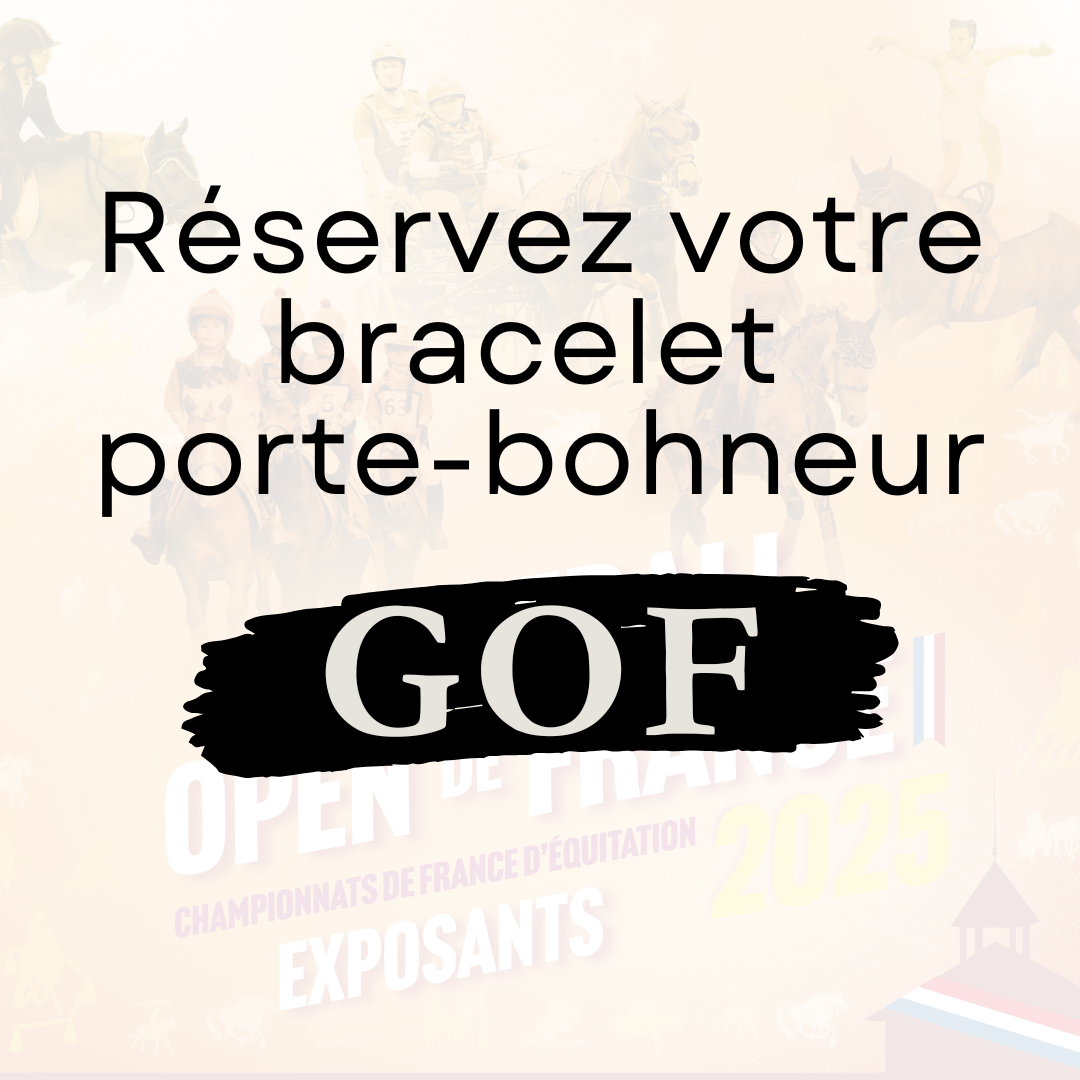 Le bracelet porte bonheur des championnats de France d'équitation - Le bracelet du generali open de France gratuit et offert sur inscription chez Equestrian Shop