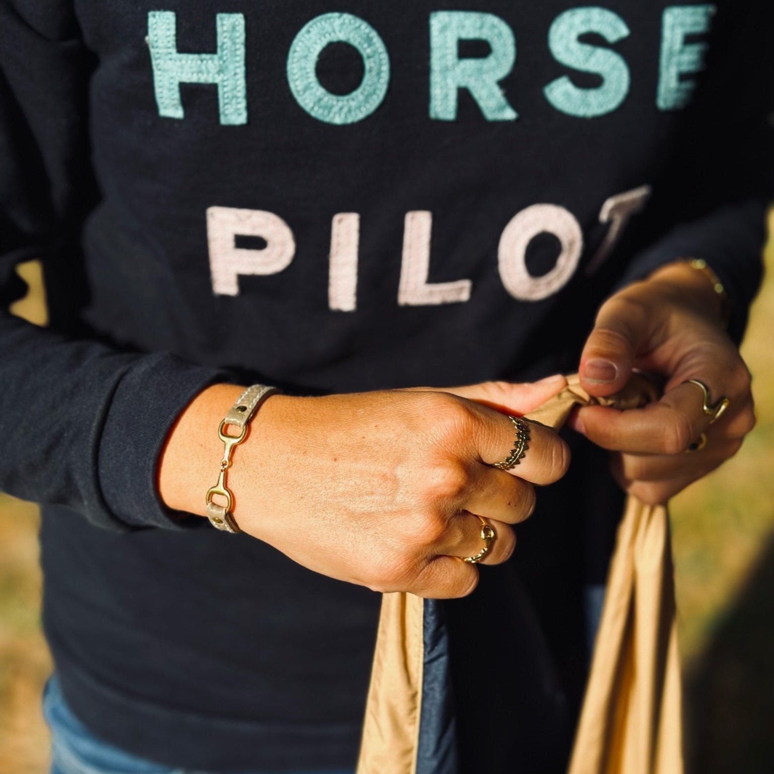 détail du mors acier – bracelet Fano