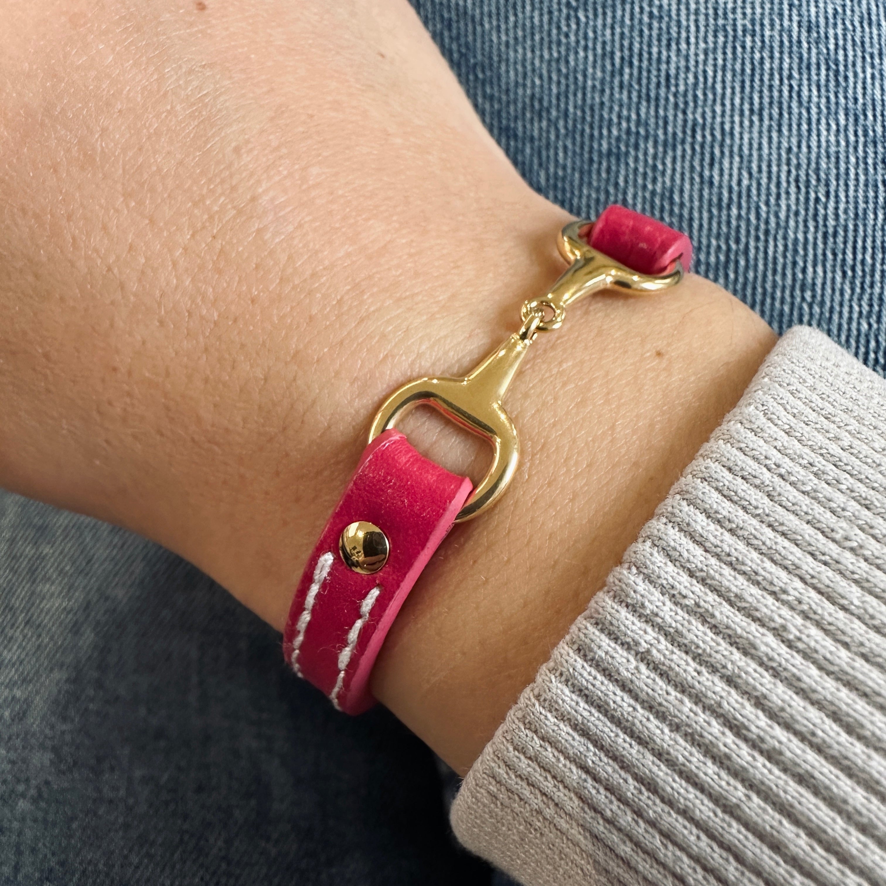 bracelet fano cuir rose