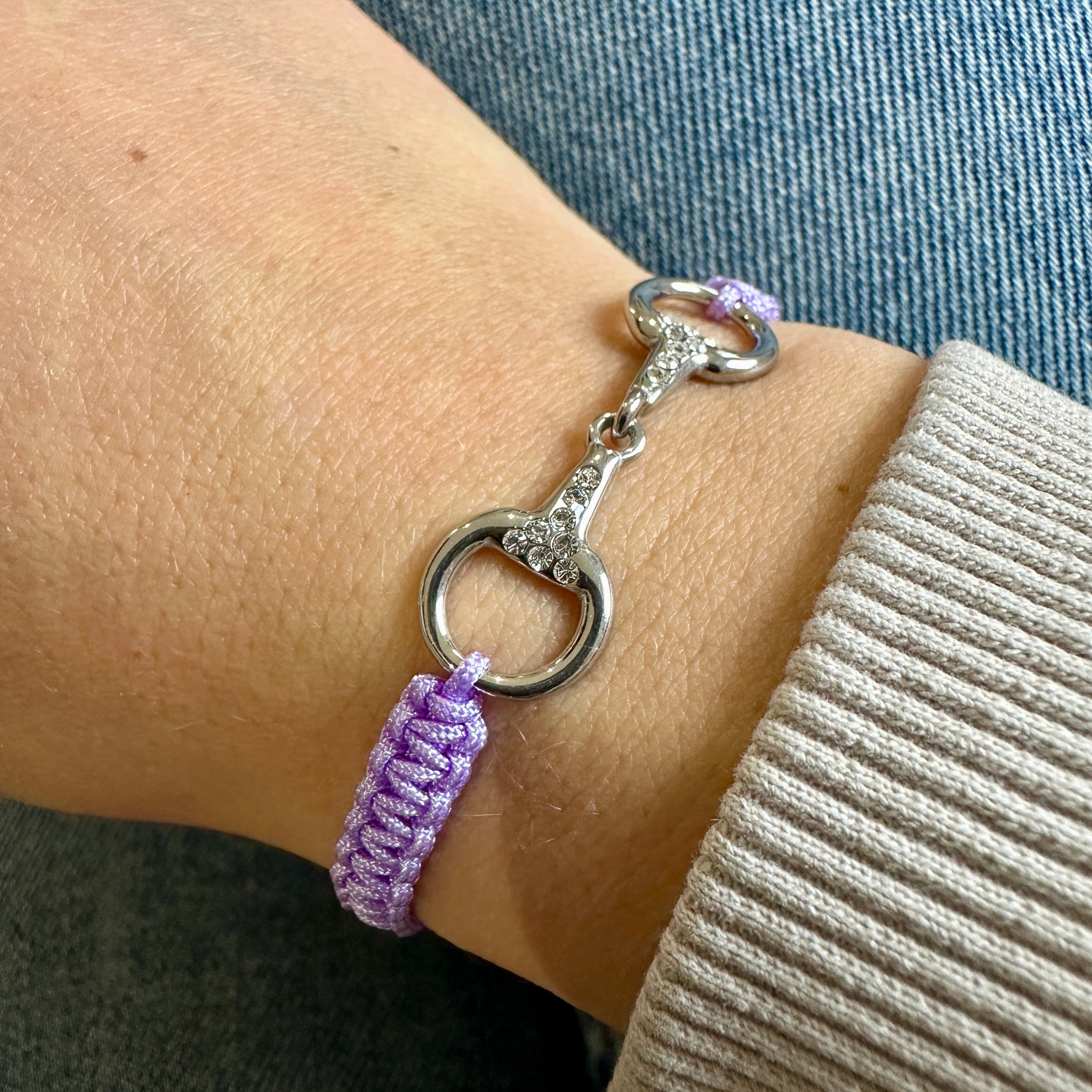 Takamaka - Bracciale in acciaio con morsetto e strass dorati