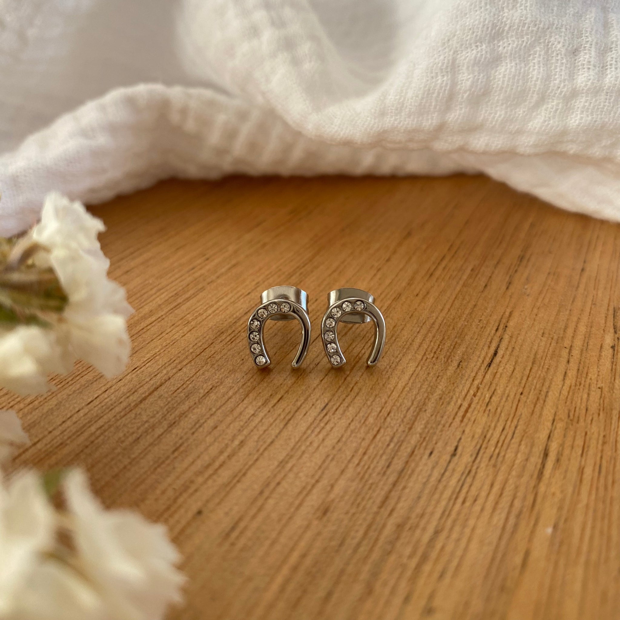 Boucles d'oreilles Emy argentée