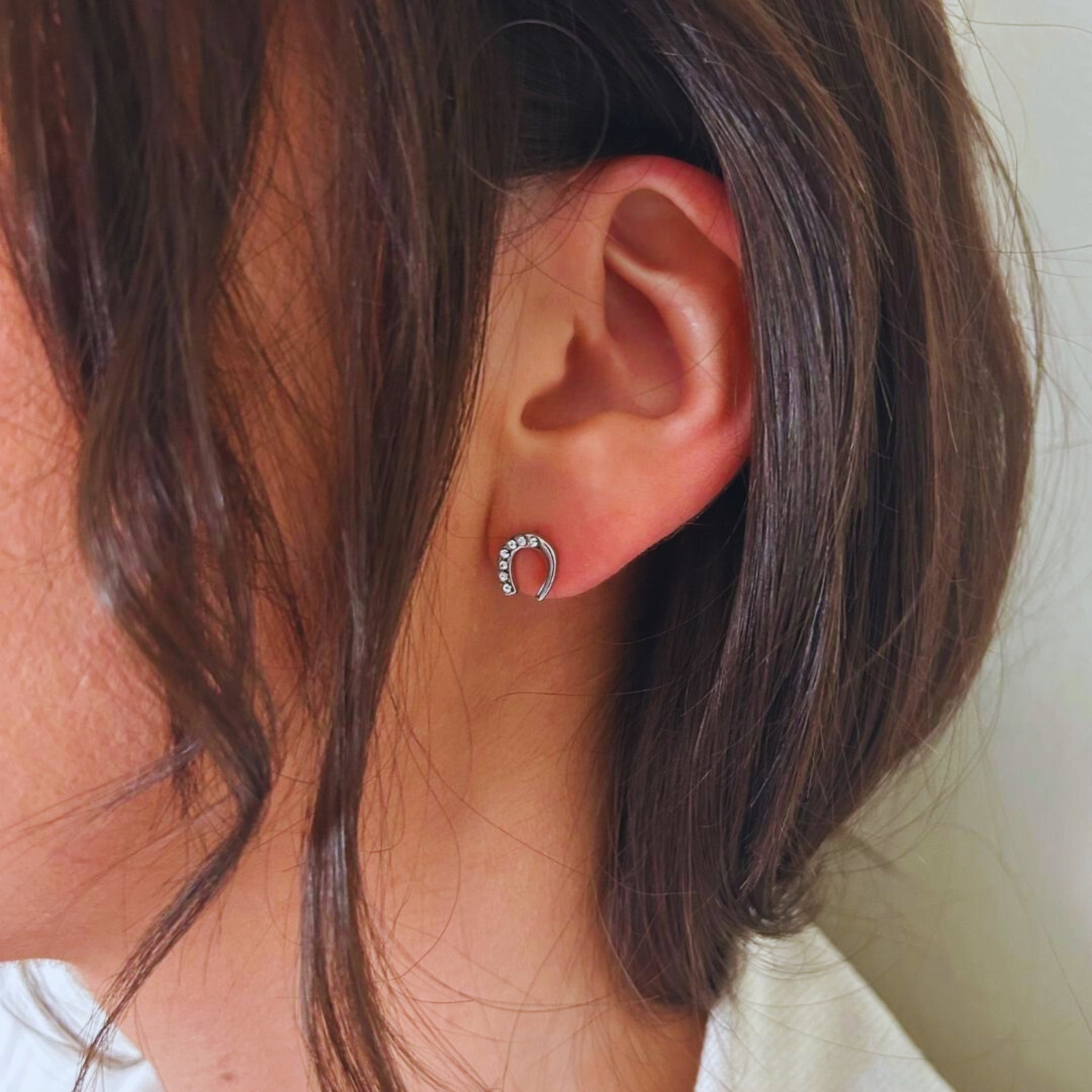 Boucles d'oreilles Emy argentée