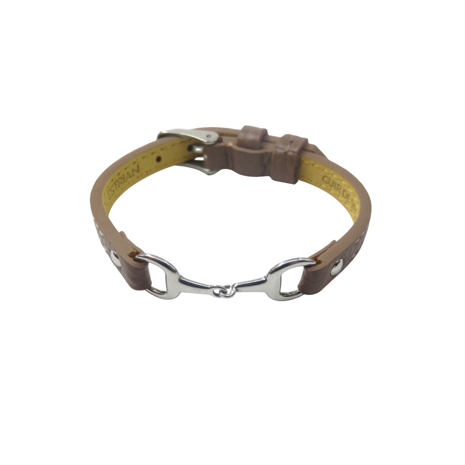 bracelet fano cuir marron acier