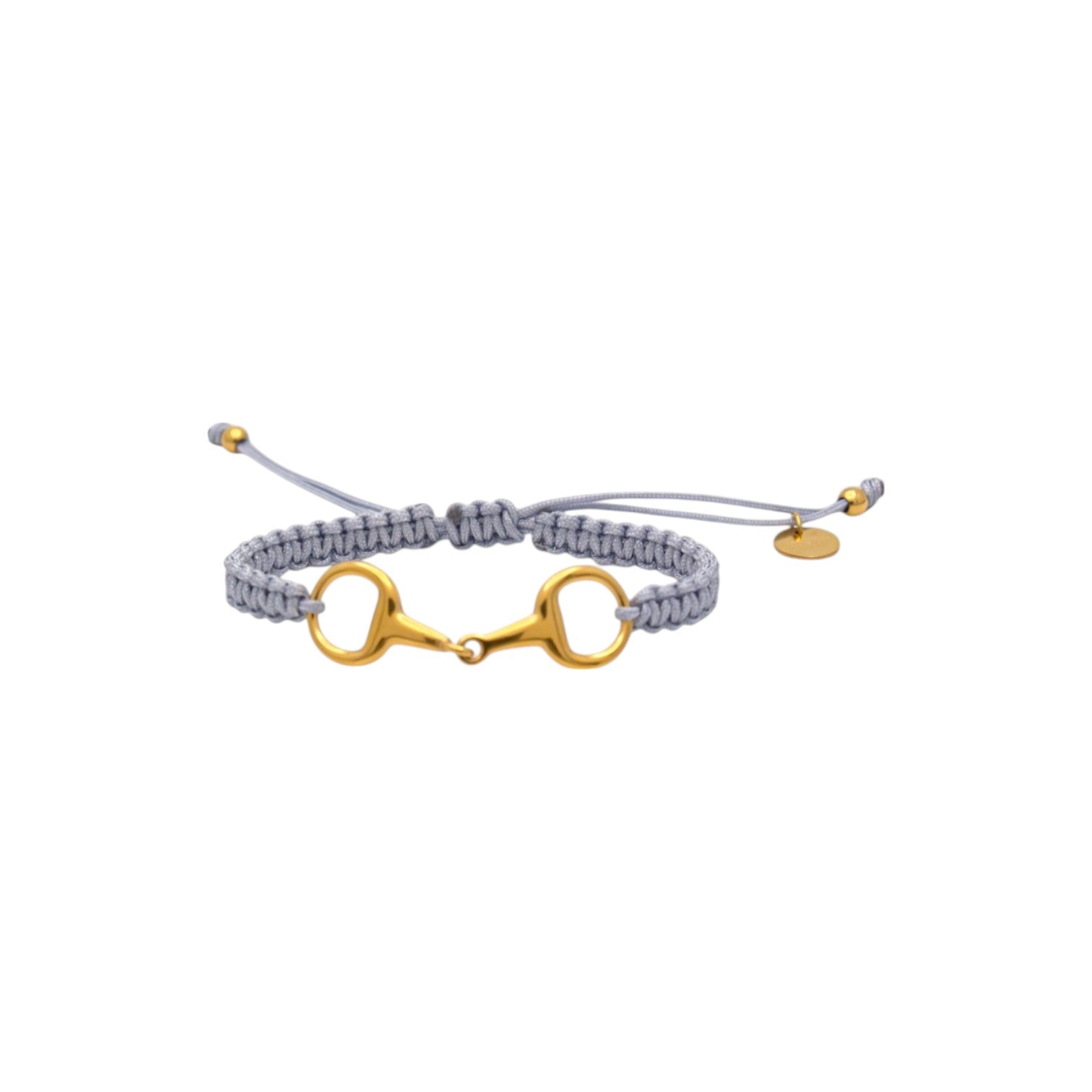 Takamaka - Bracciale in acciaio con morsetto e strass dorati