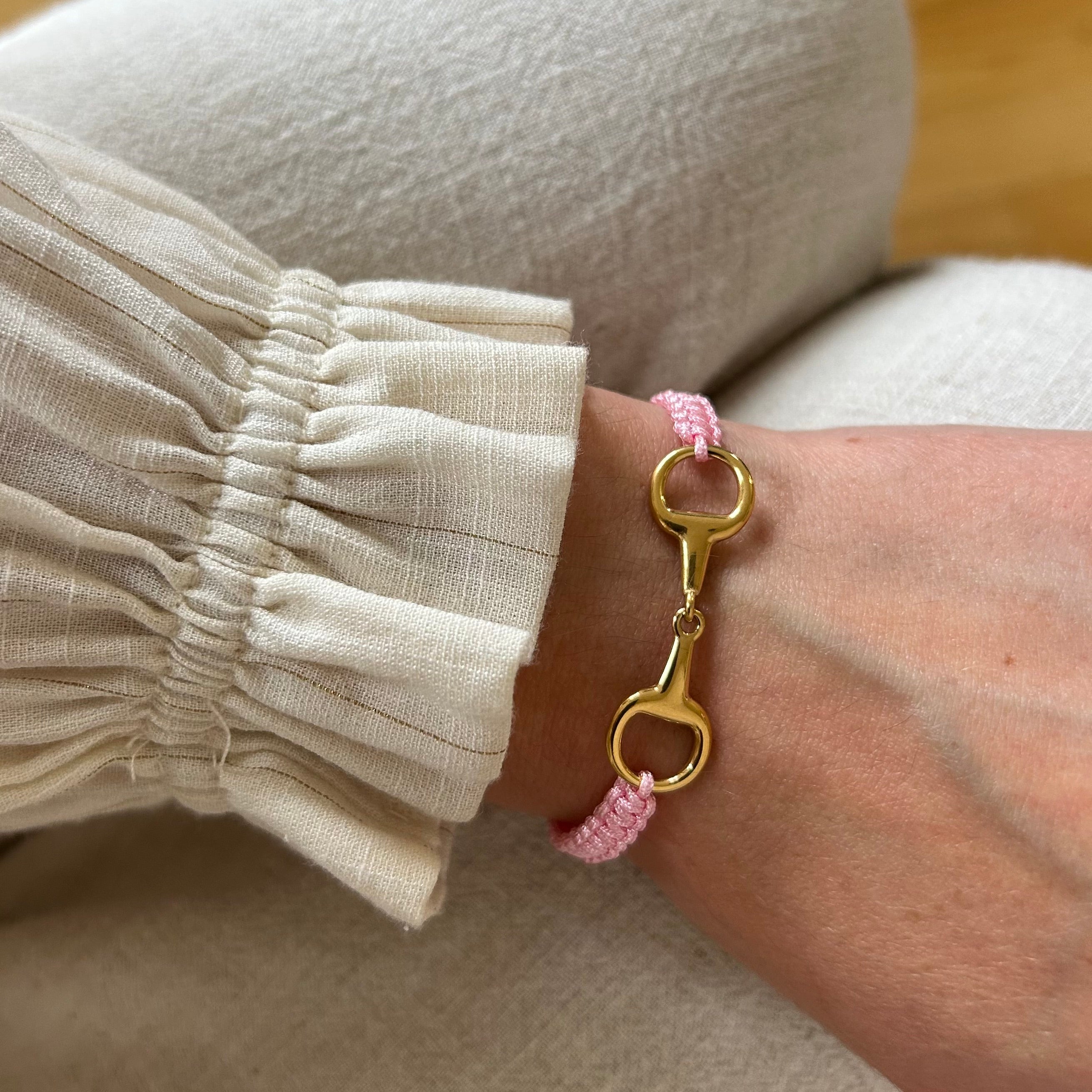 Takamaka - Bracciale in acciaio con morsetto e strass dorati