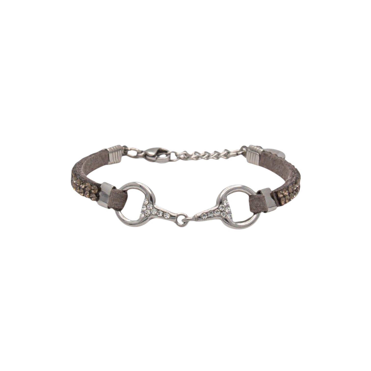 Bracelet Lilo strass taupe acier