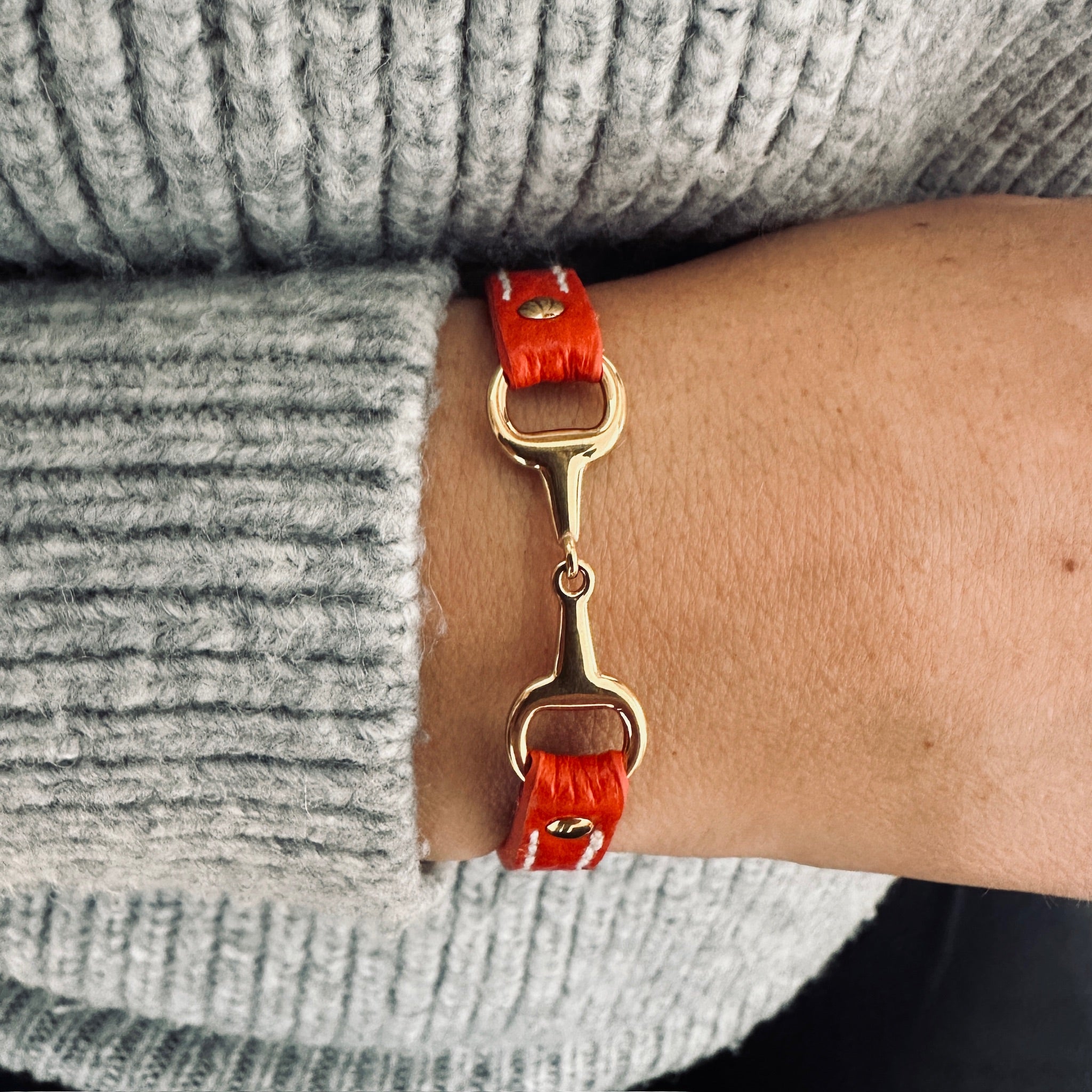 bracelet fano rouge cuir