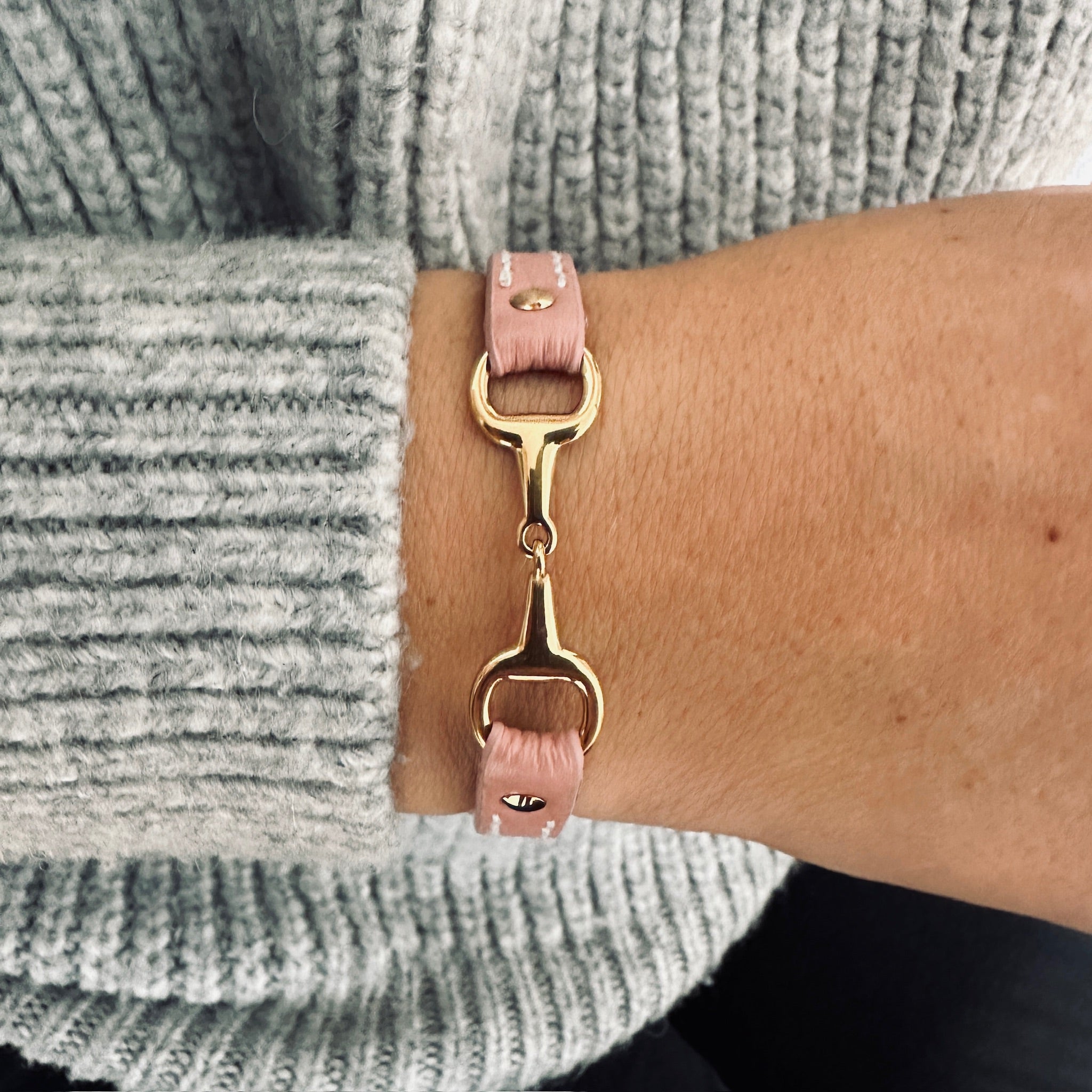 bracelet fano cuir rose 2