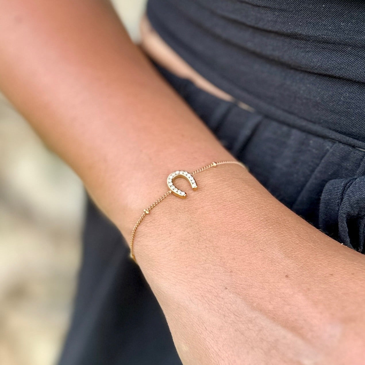 bracelet fiera strass doré