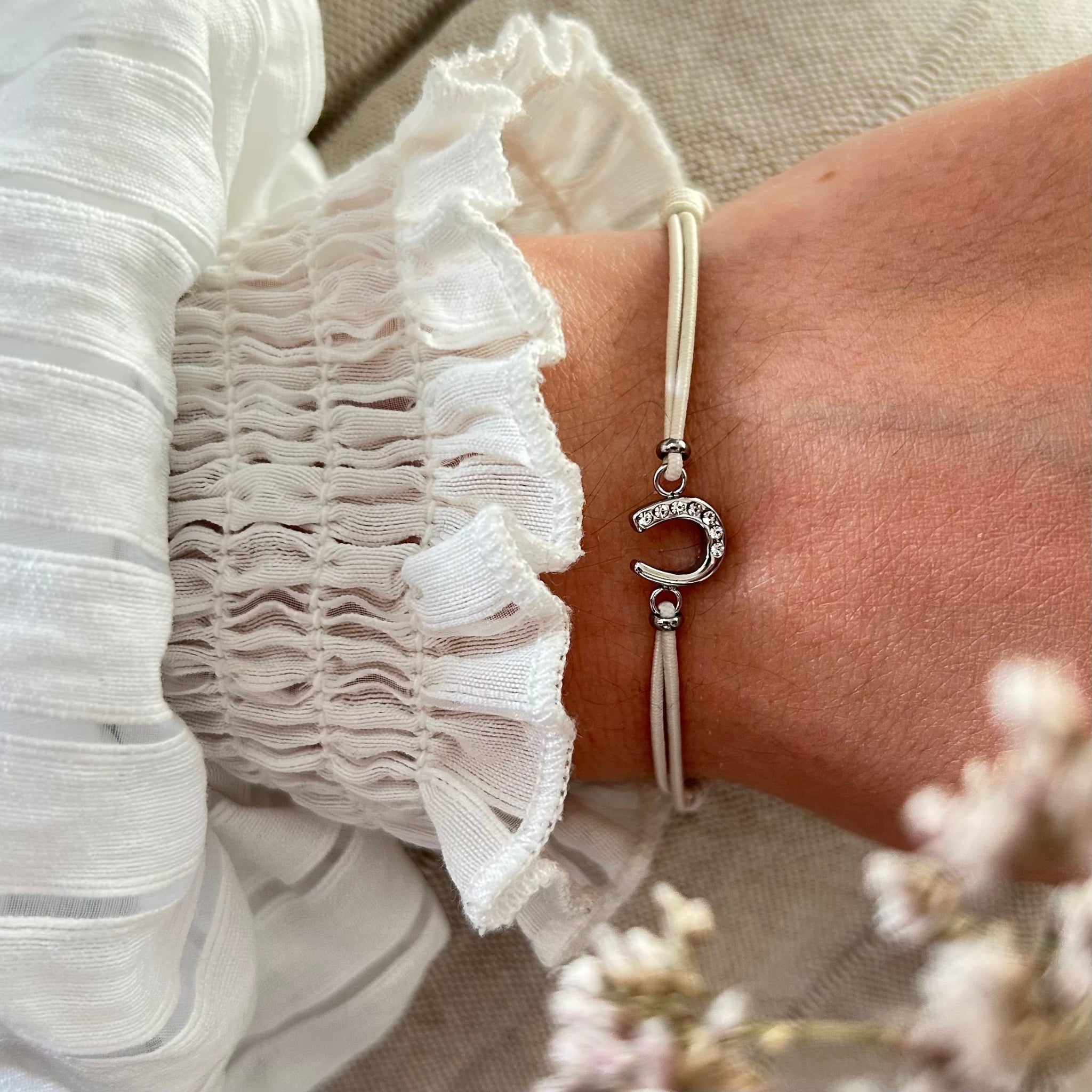 Bracelet Lola argenté ivoire