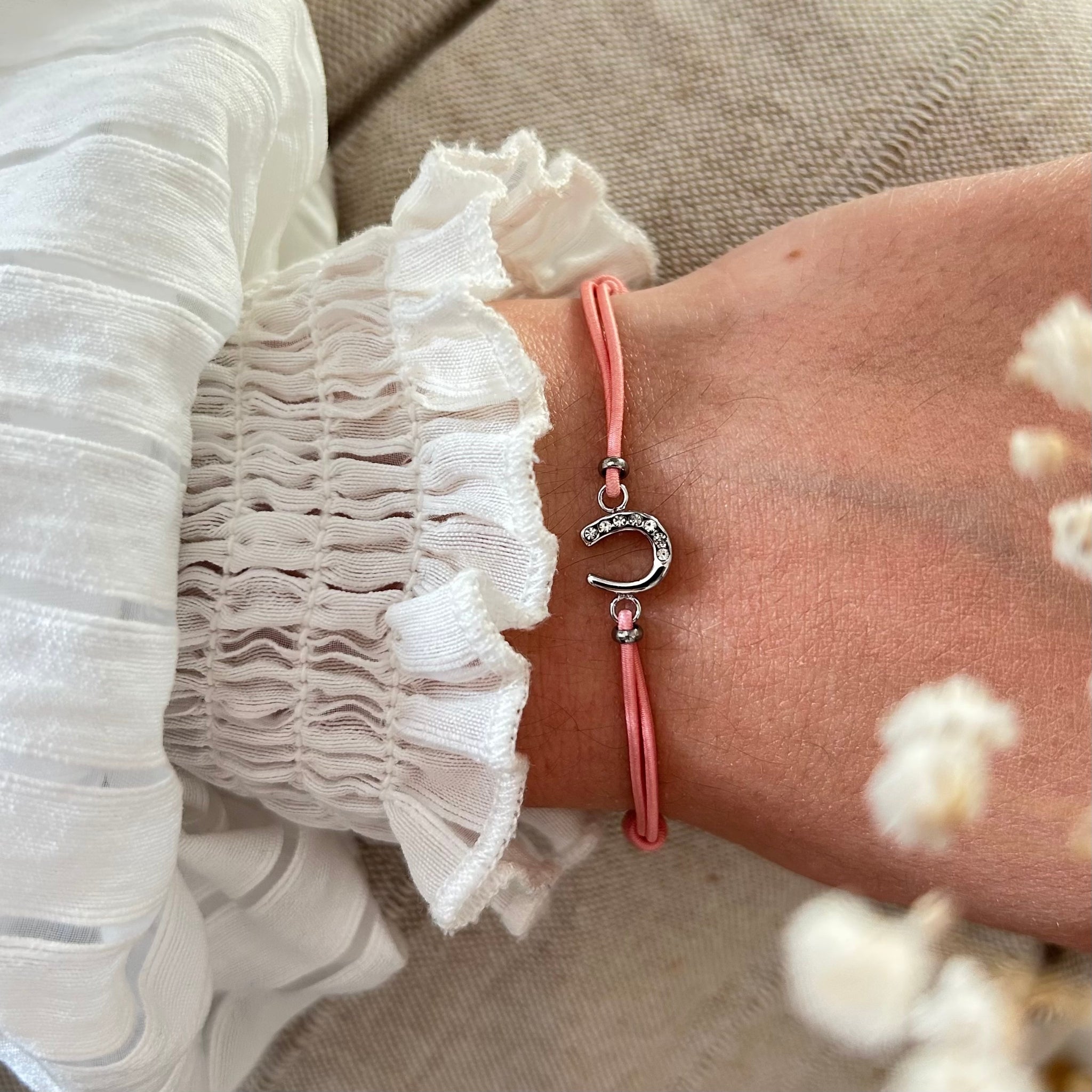 Bracelet Lola rose argenté