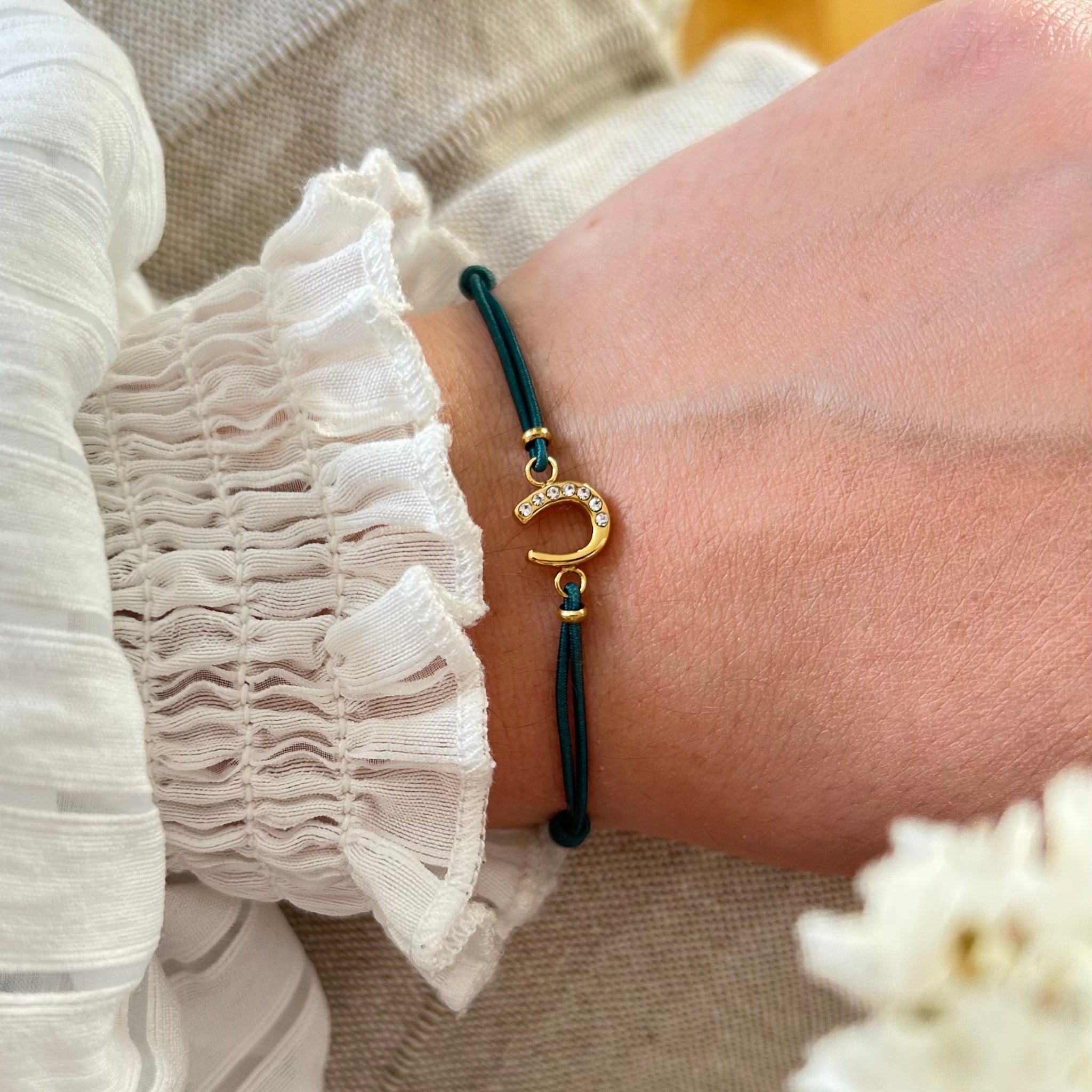 Bracelet Lola doré vert sapin