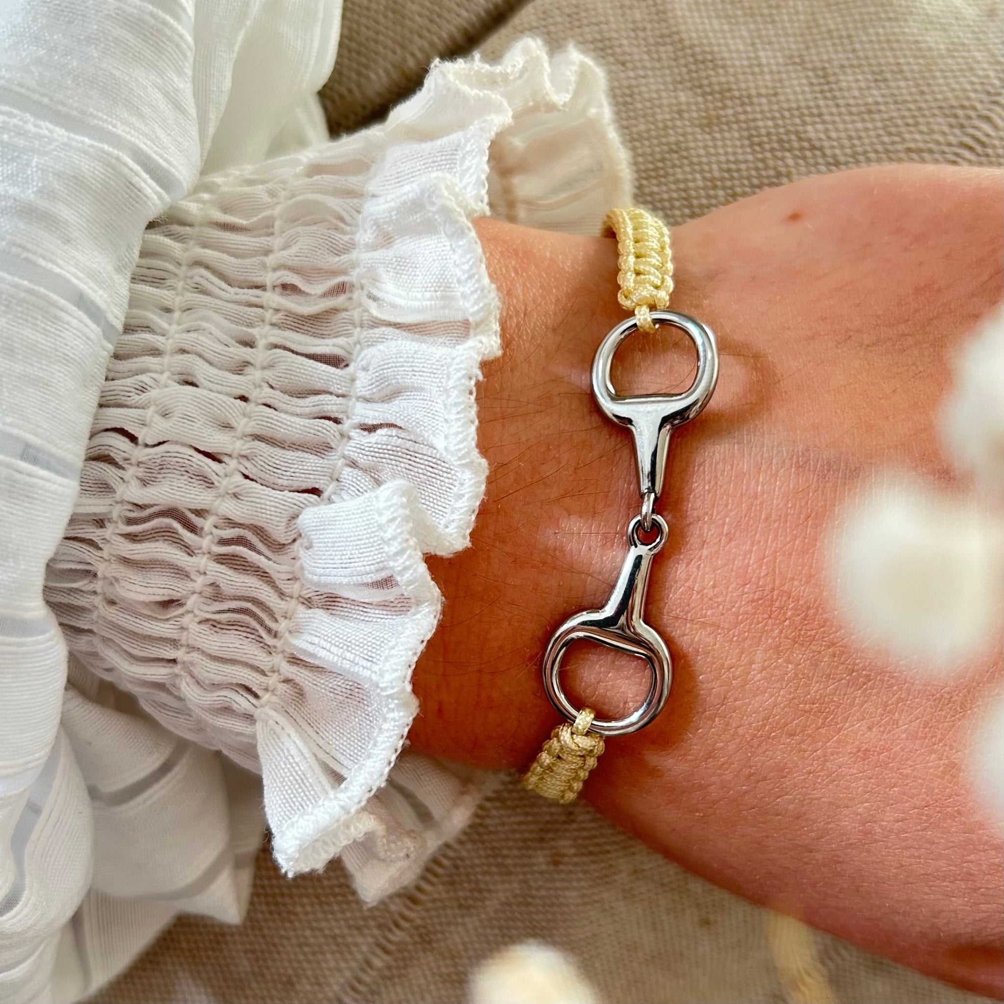 Bracelet Taka beige acier