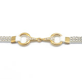 Lilo strass - Bracelet mors strass en acier doré à l'or fin
