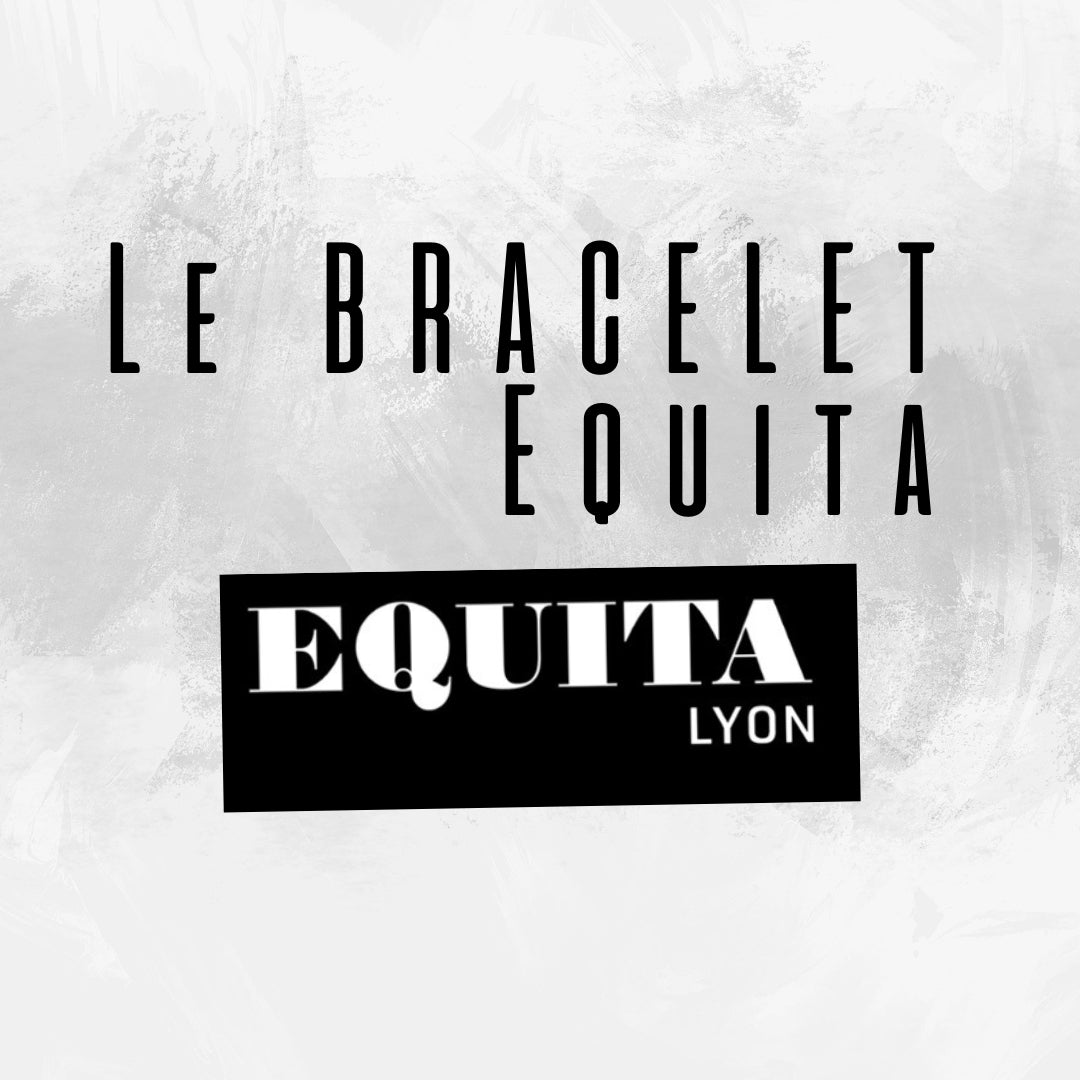 Un bracelet souvenir en silicone noir offert à chaque cavalière qui s'inscris, à venir retirer sur le stand Equestrian shop durant Equita'Lyon à eurexpo  le salon du cheval Longines FEI Jumping World Cup