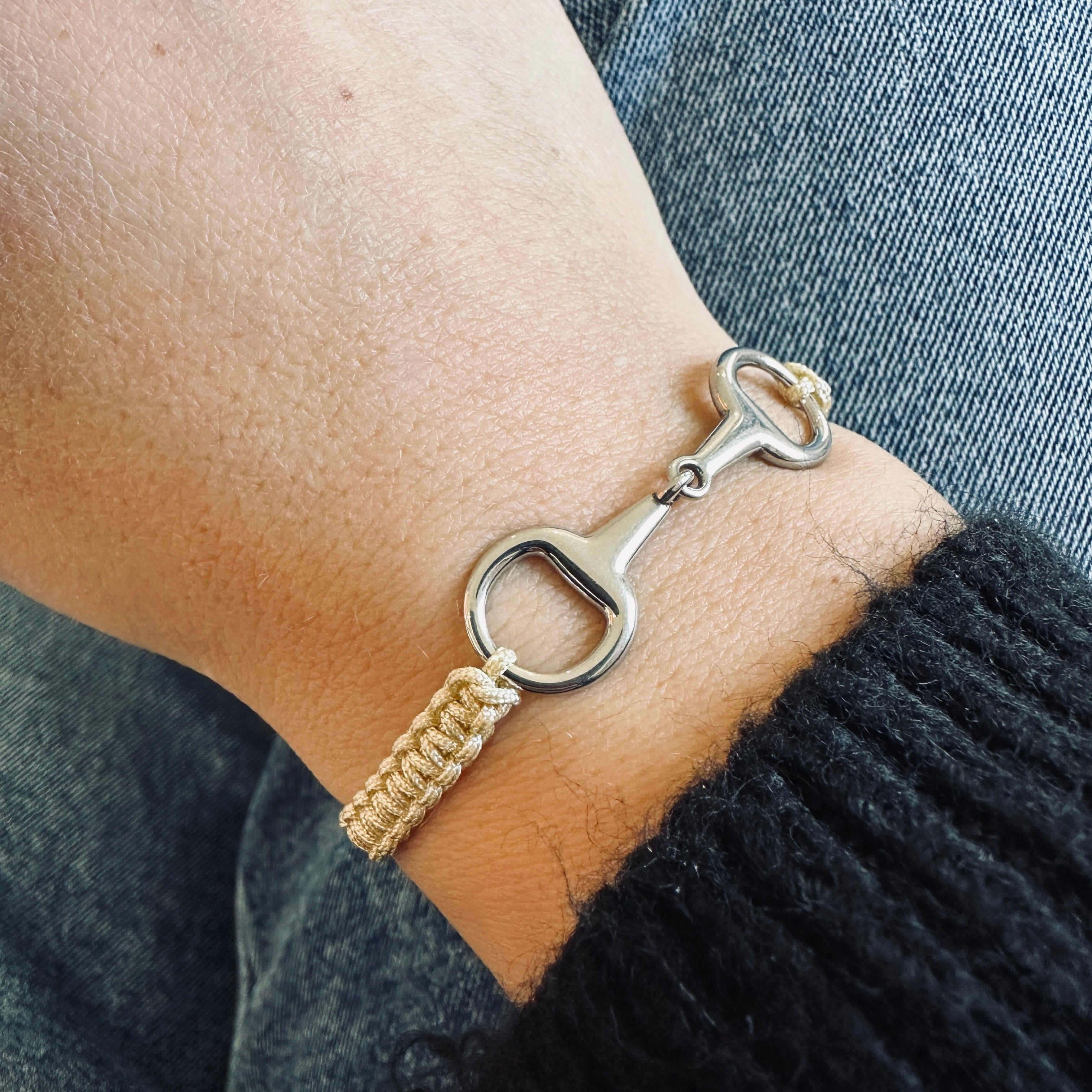 Takamaka - Gold-plated steel bracelet with rhinestones