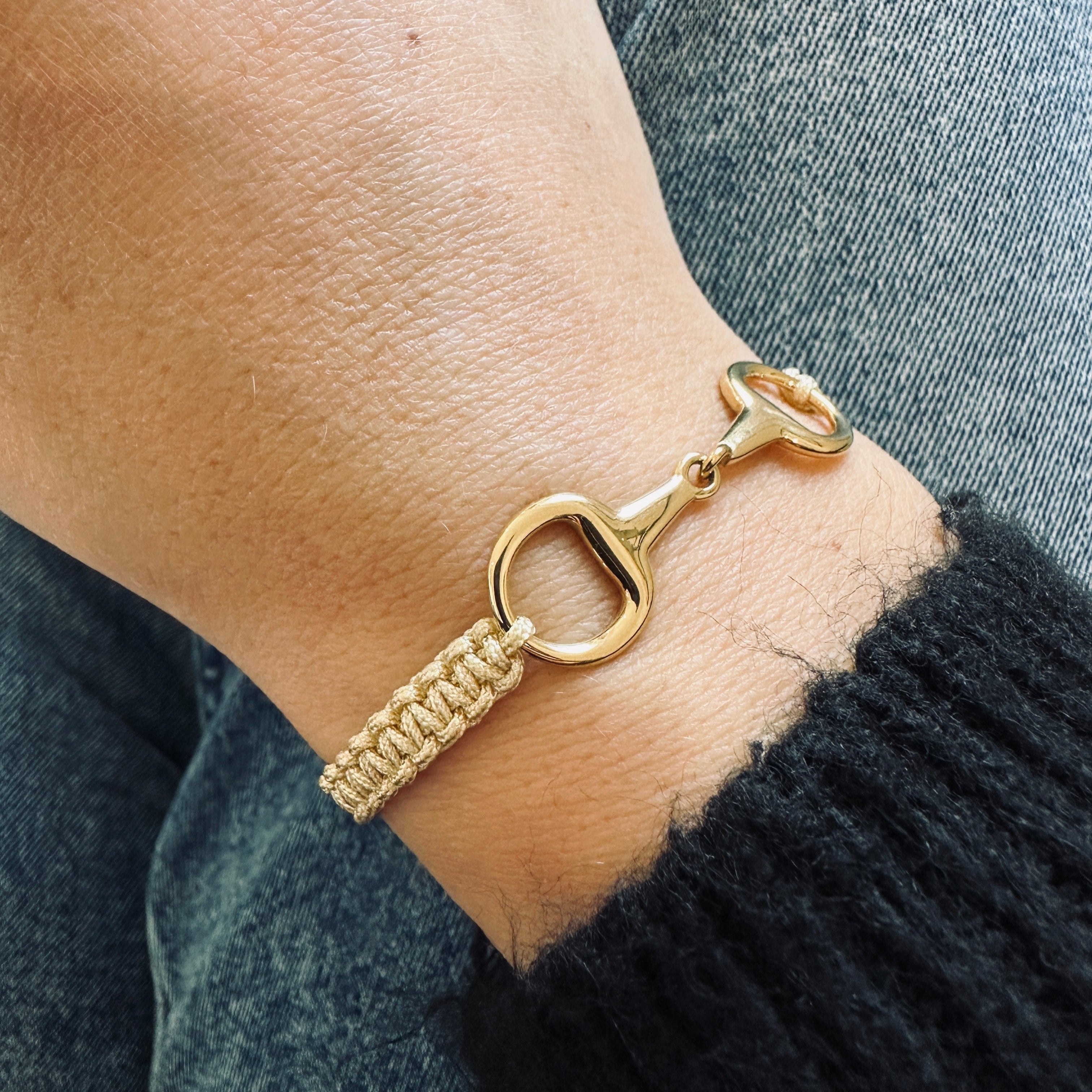Takamaka - Gold-plated steel bracelet with rhinestones