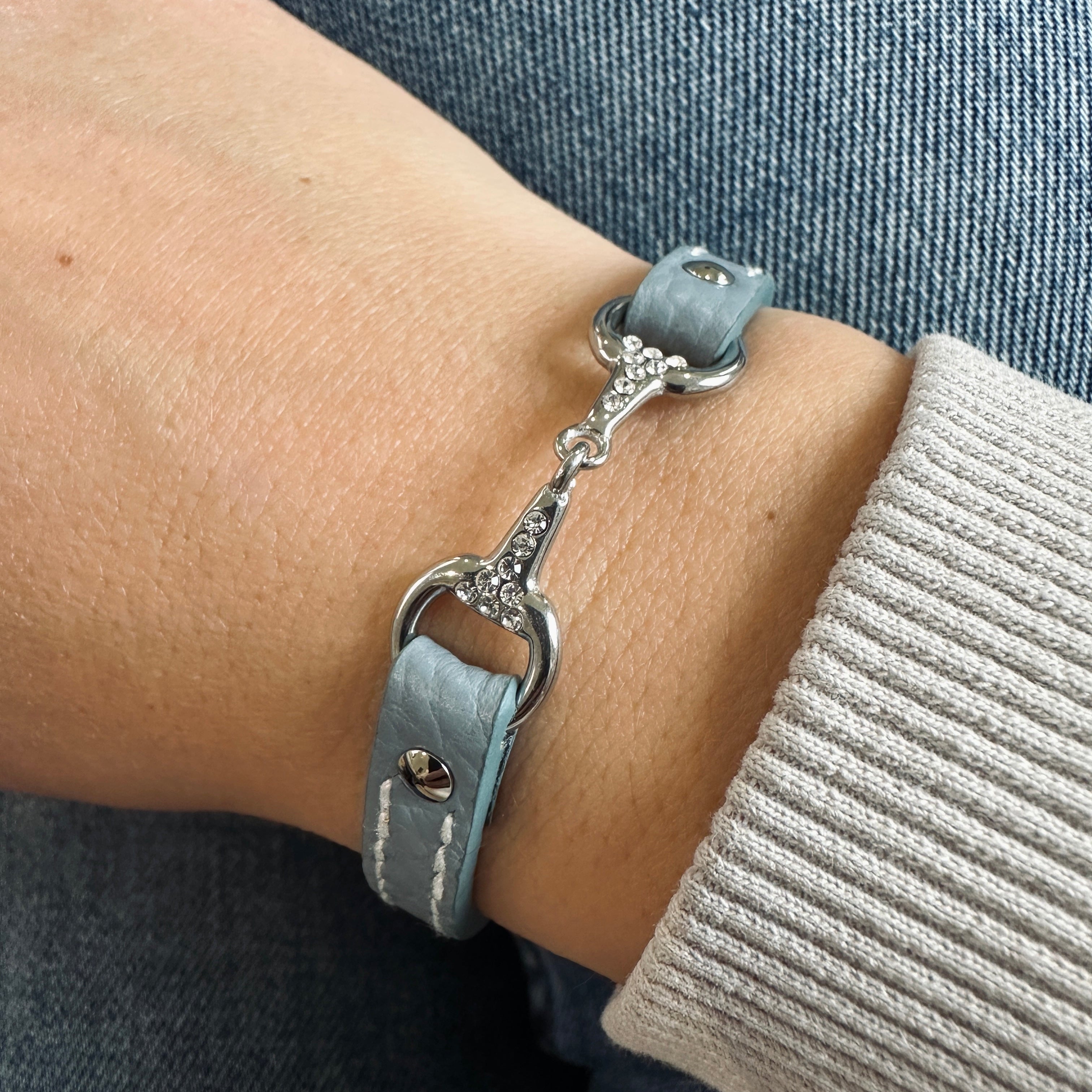 Fano without rhinestones - Single turn leather bracelet