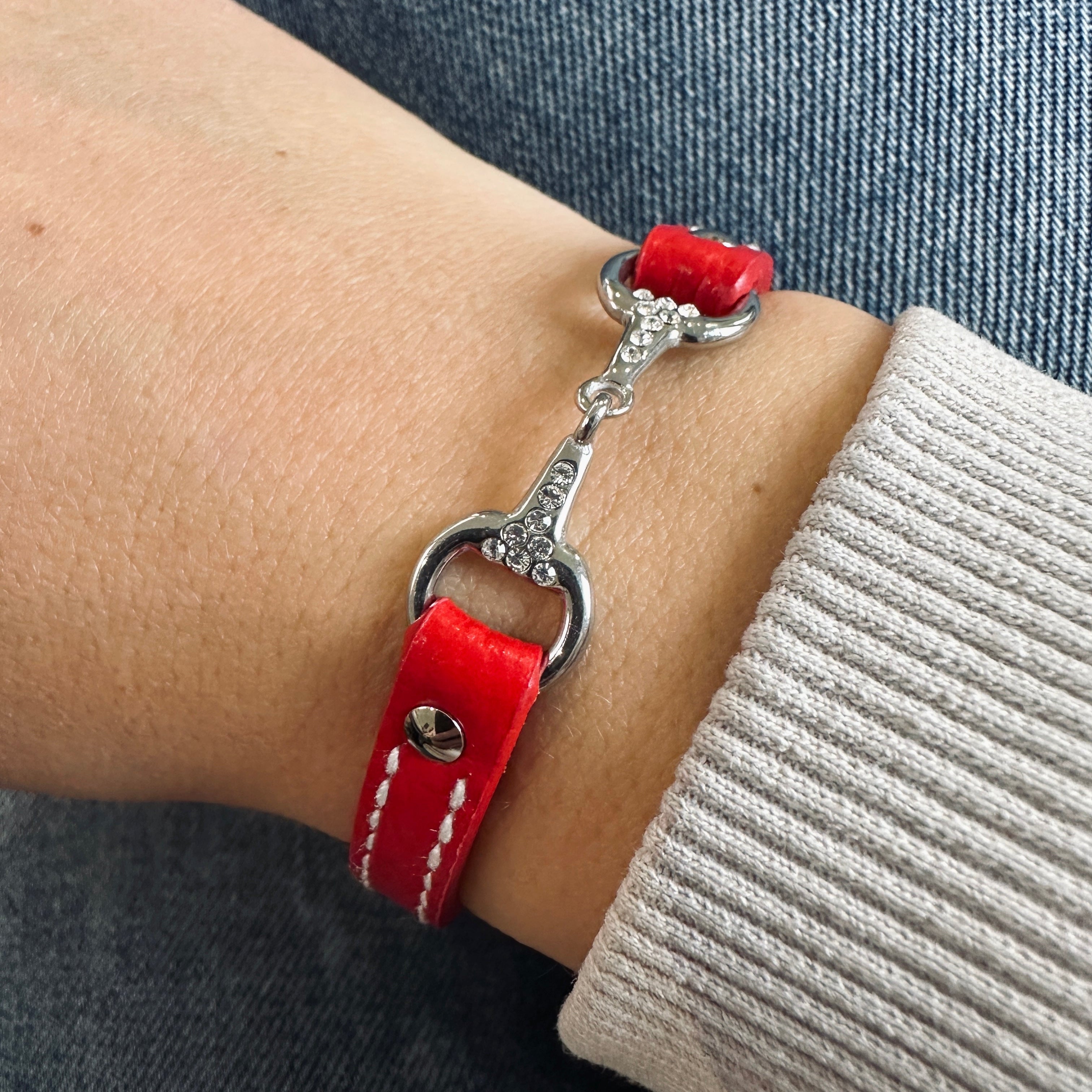 Fano without rhinestones - Single turn leather bracelet