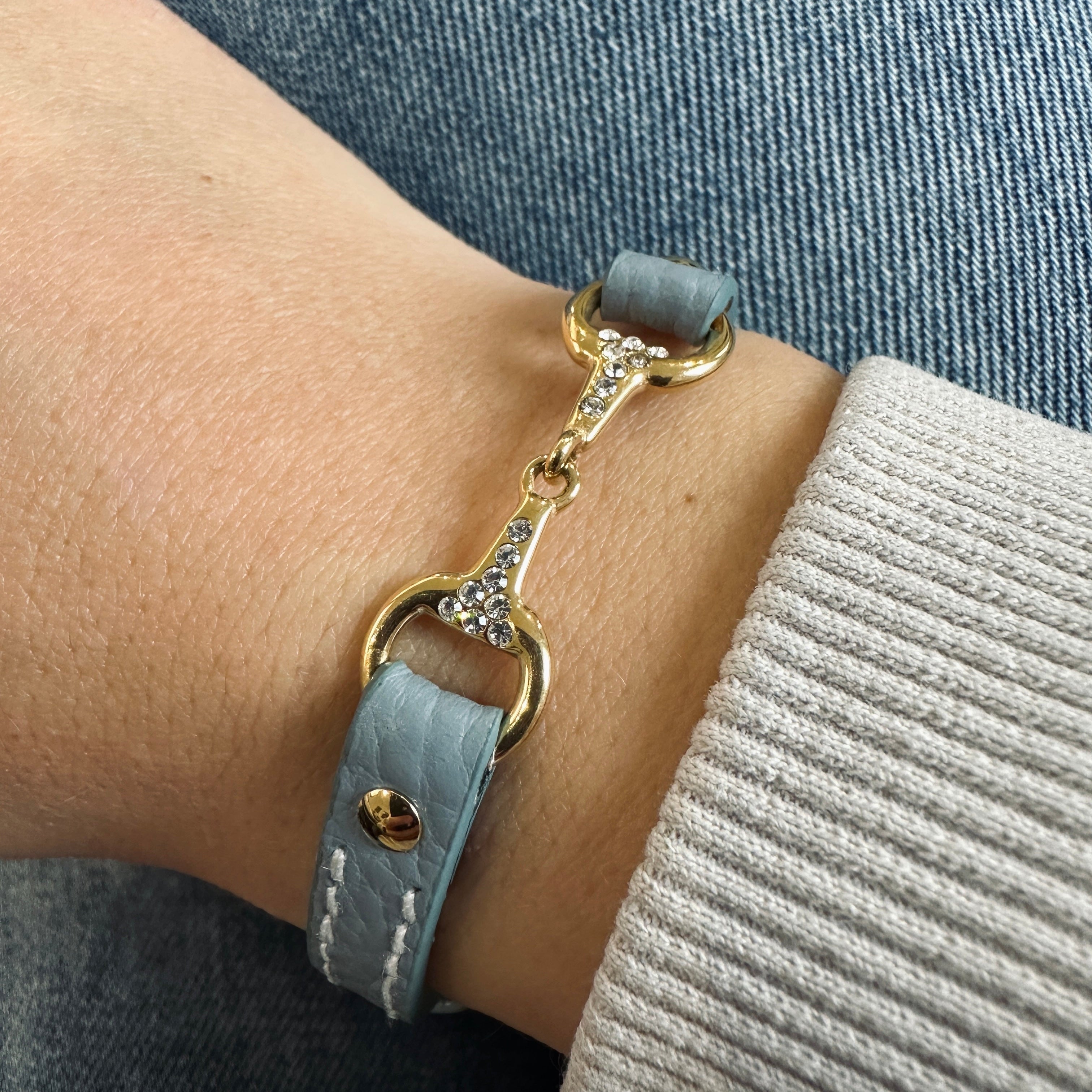 Fano without rhinestones - Single turn leather bracelet