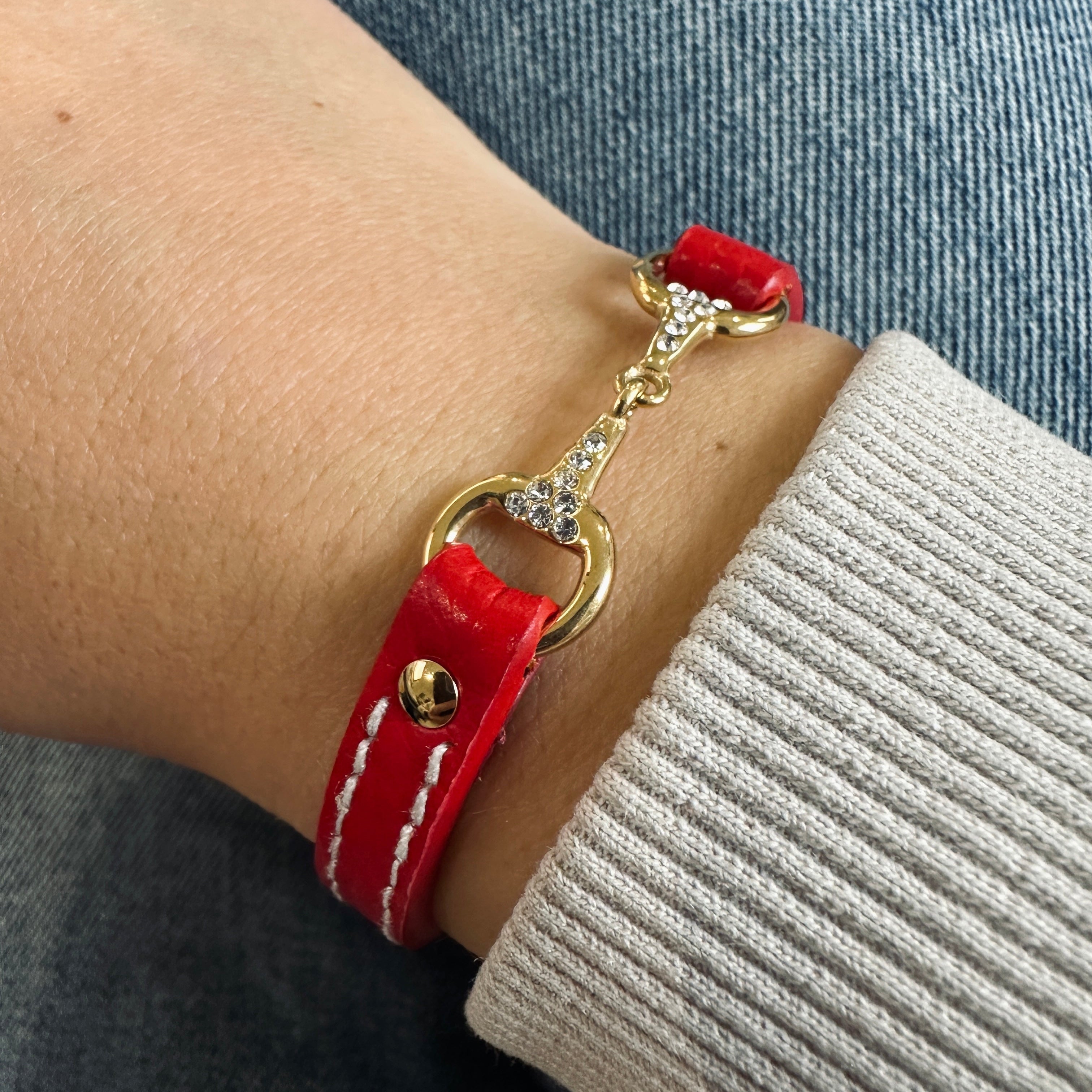 Fano without rhinestones - Single turn leather bracelet