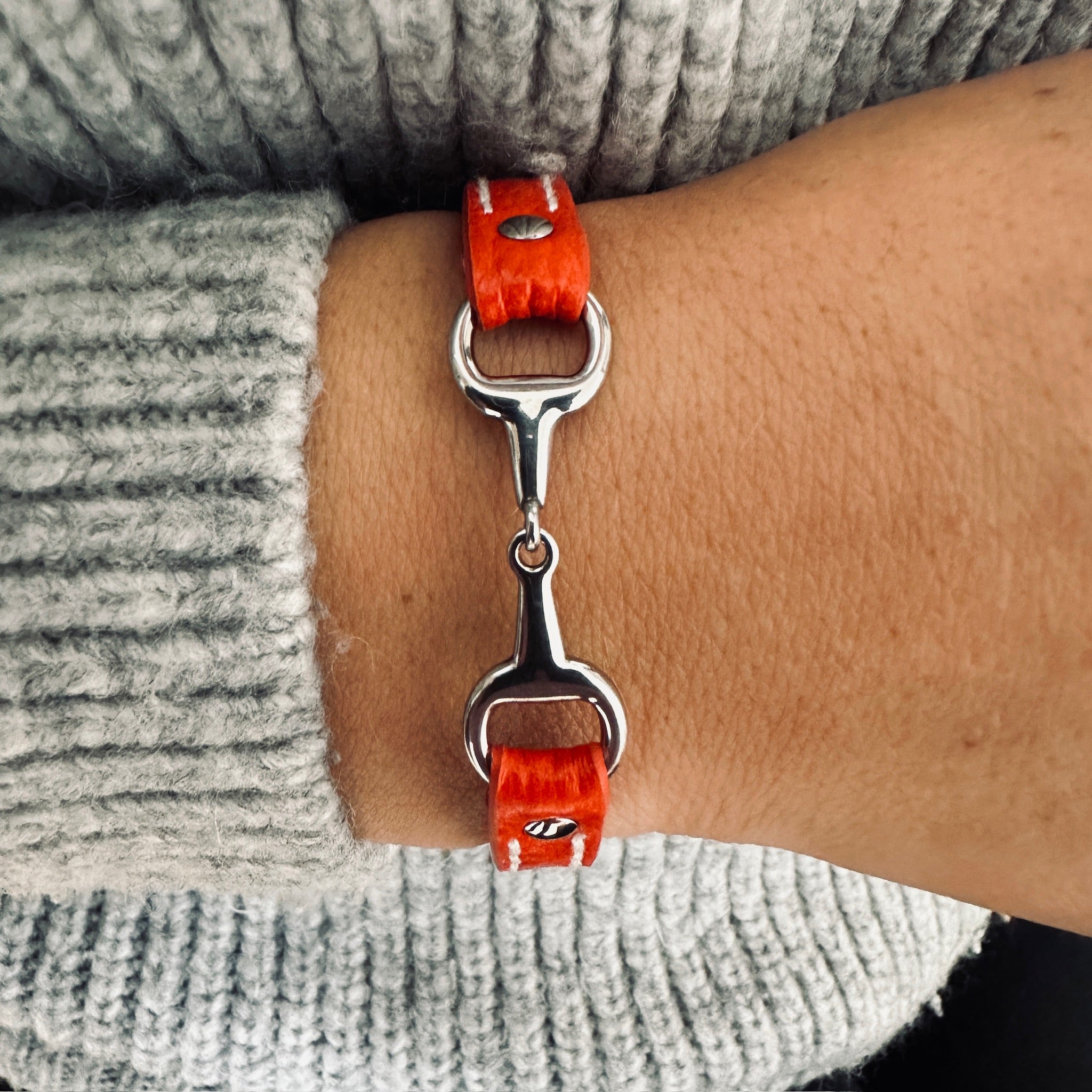Fano without rhinestones - Single turn leather bracelet
