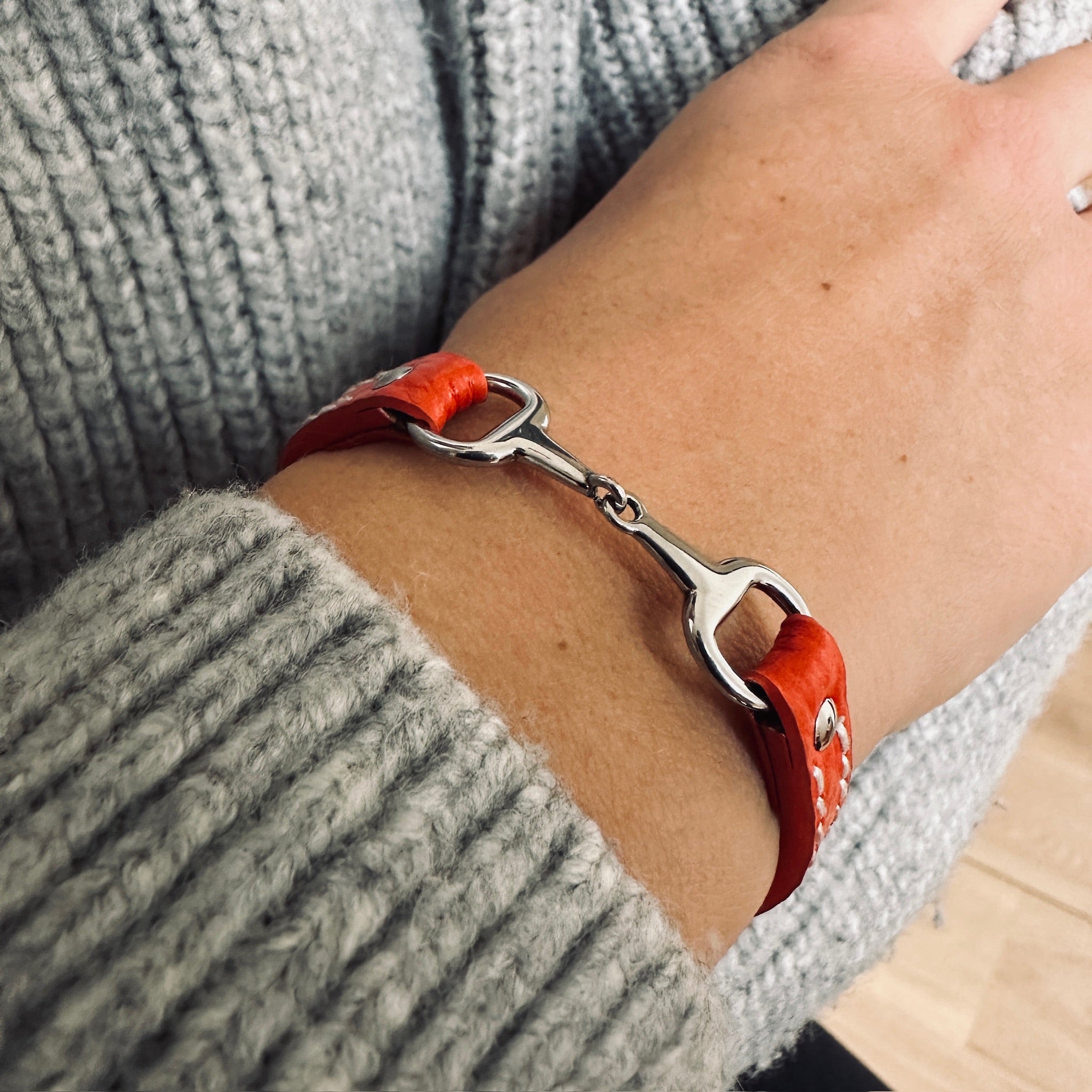 Fano without rhinestones - Single turn leather bracelet
