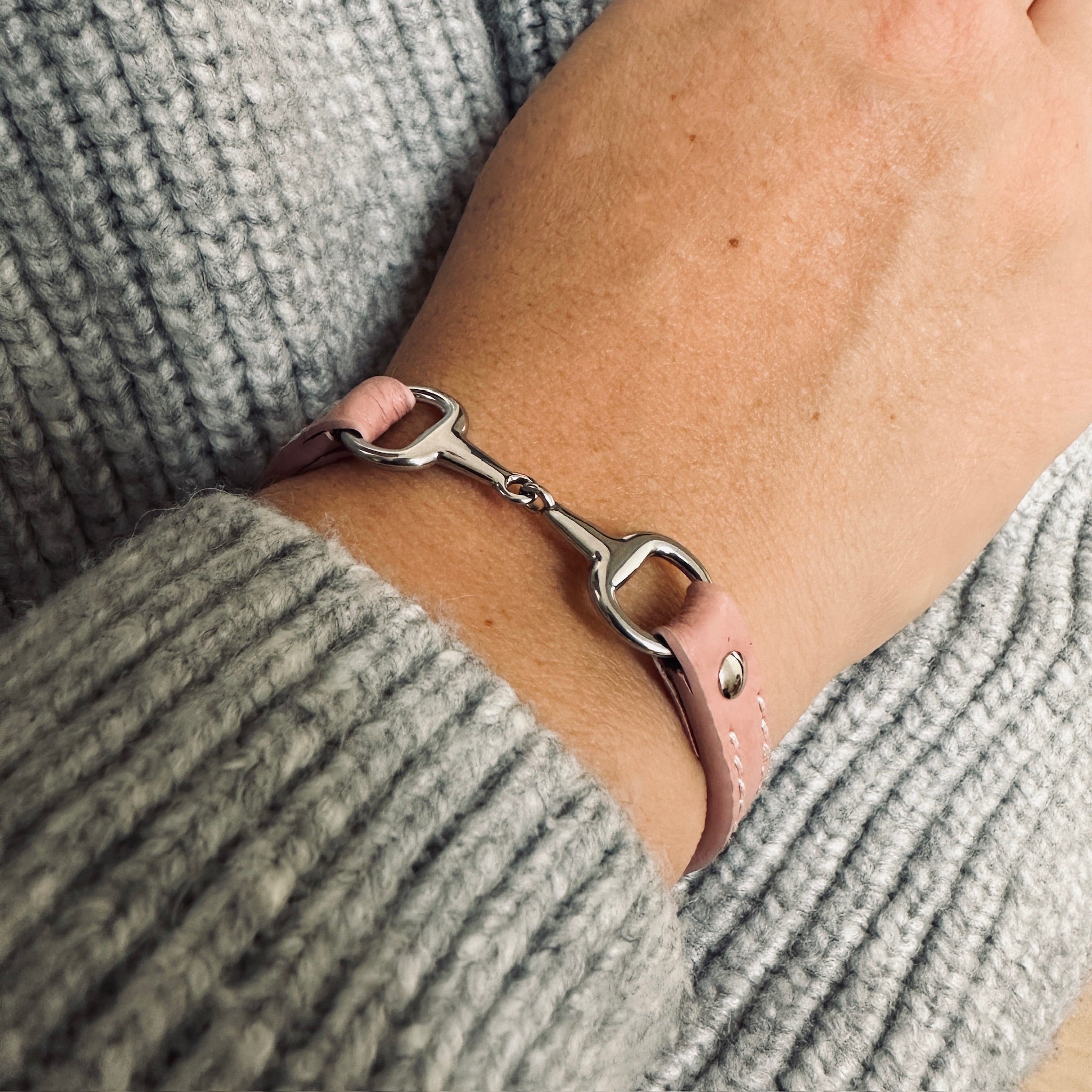 Fano without rhinestones - Single turn leather bracelet