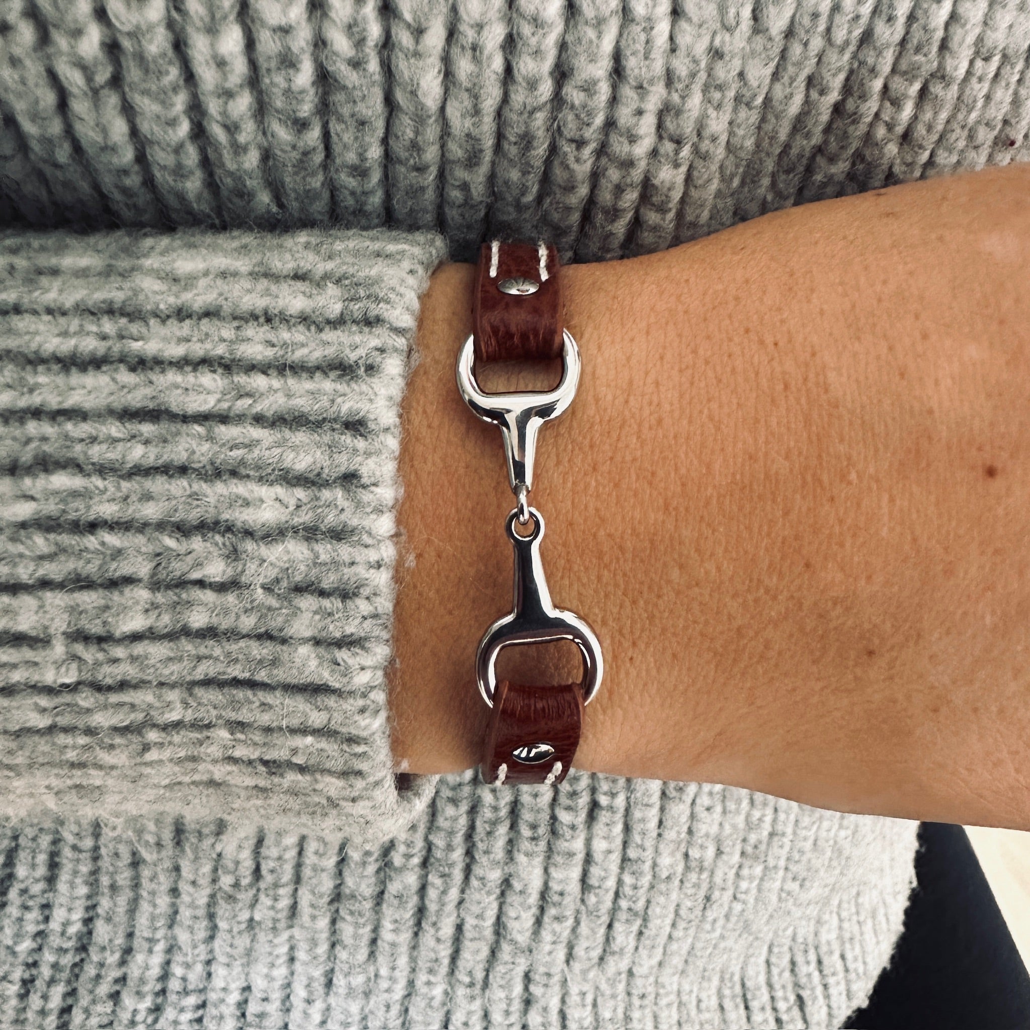 Fano without rhinestones - Single turn leather bracelet