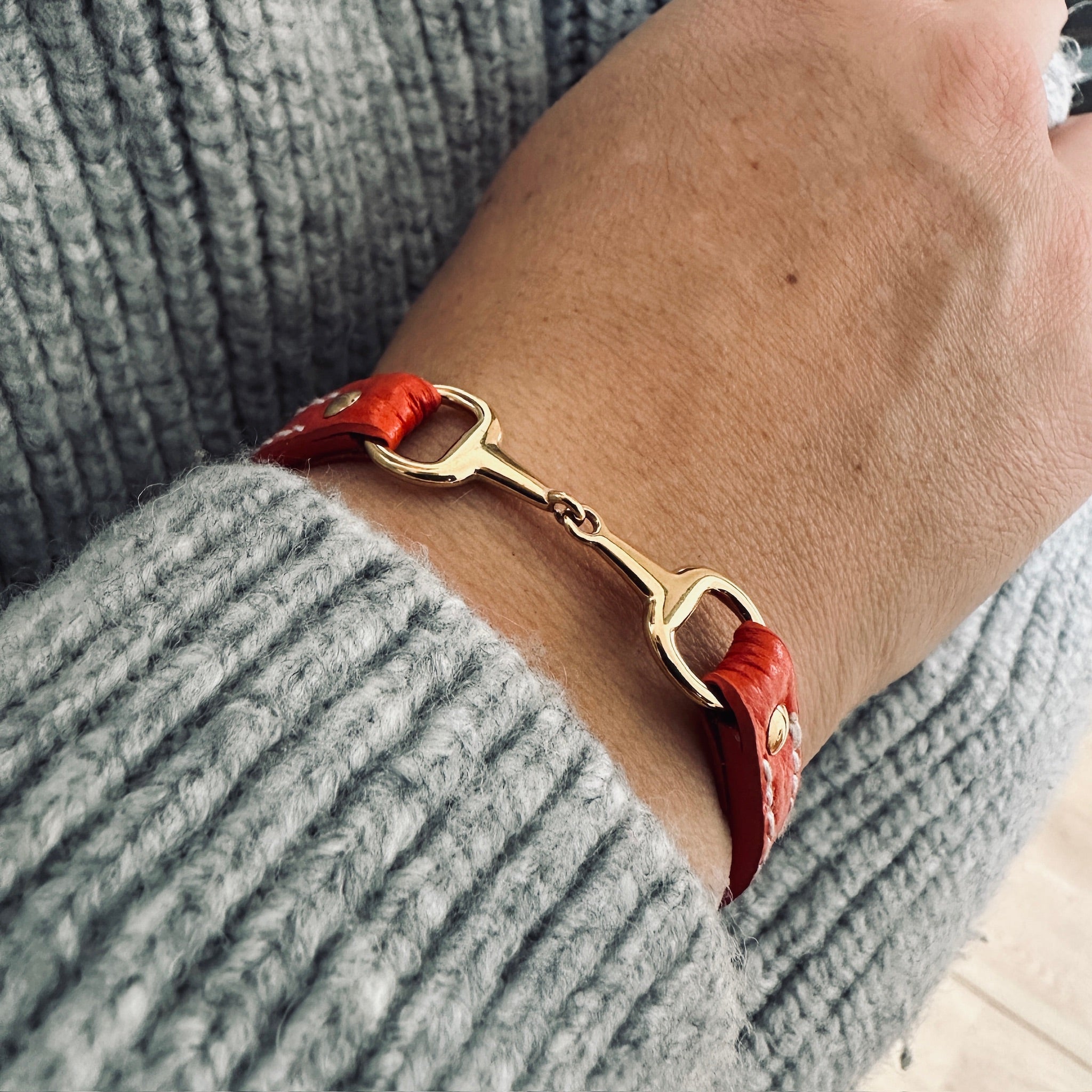 Fano without rhinestones - Single turn leather bracelet