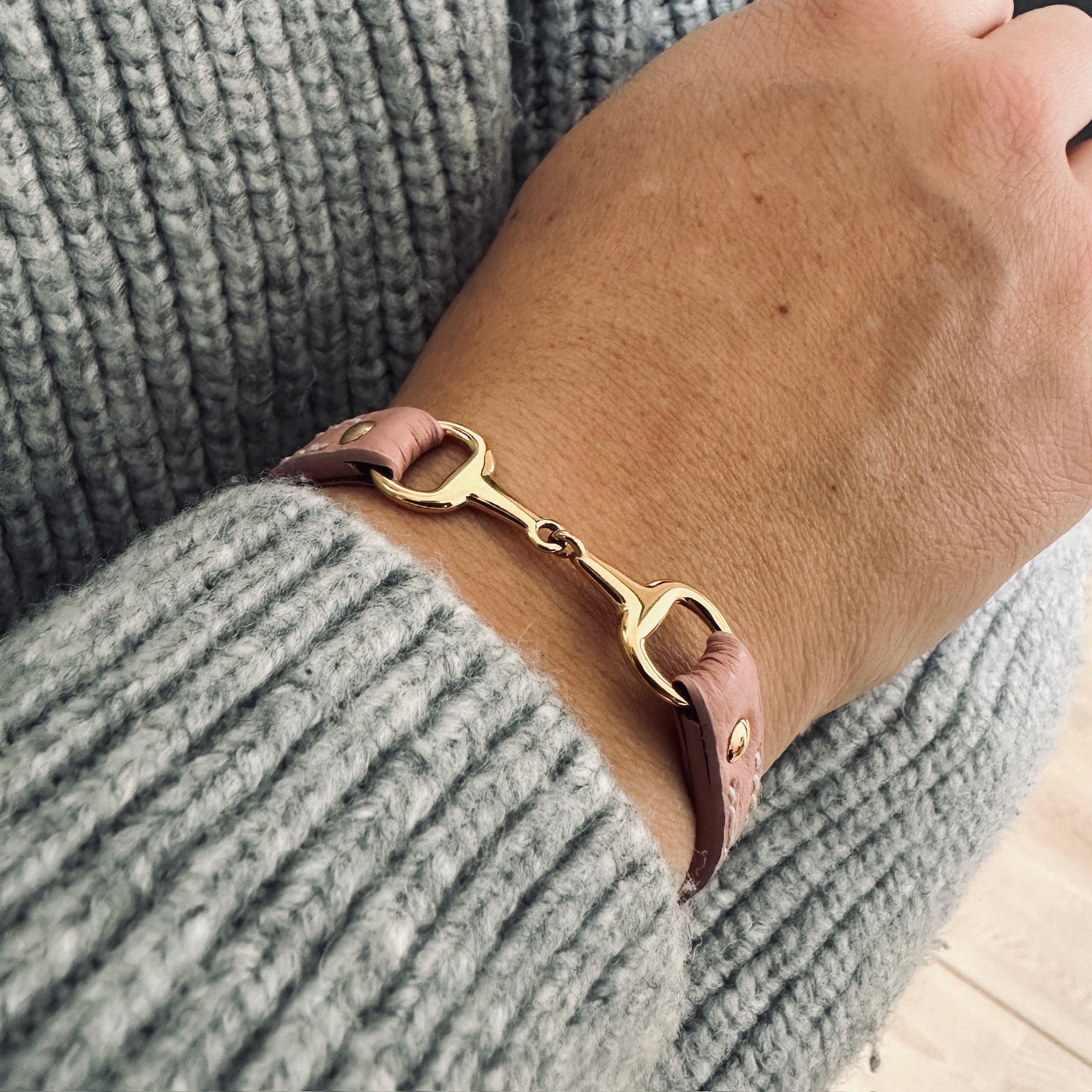 Fano without rhinestones - Single turn leather bracelet