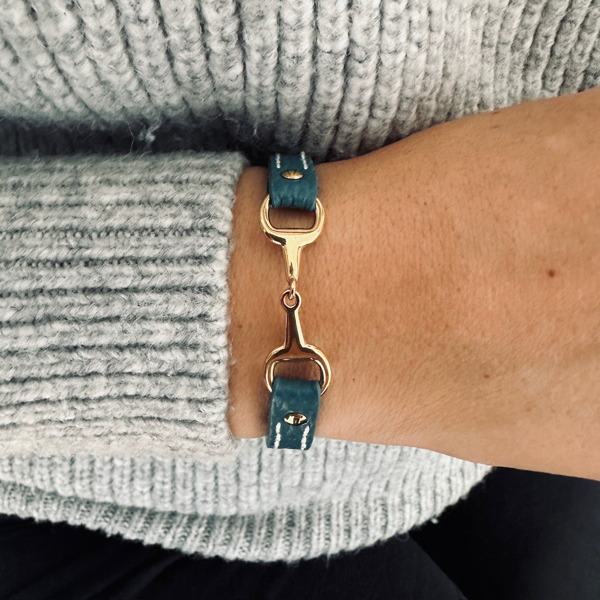 Fano without rhinestones - Single turn leather bracelet