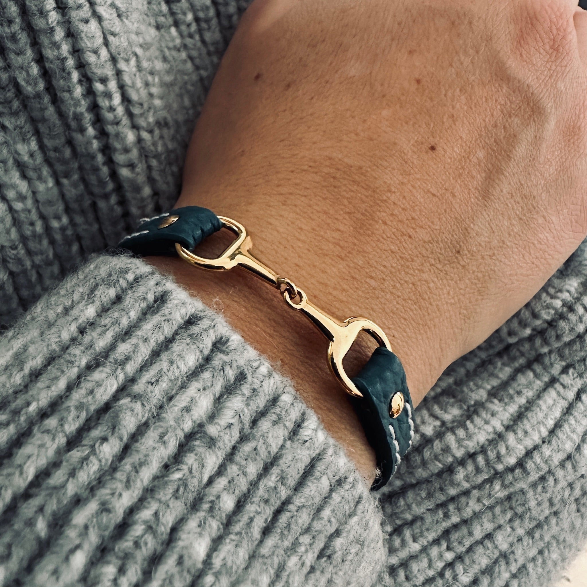 Fano without rhinestones - Single turn leather bracelet