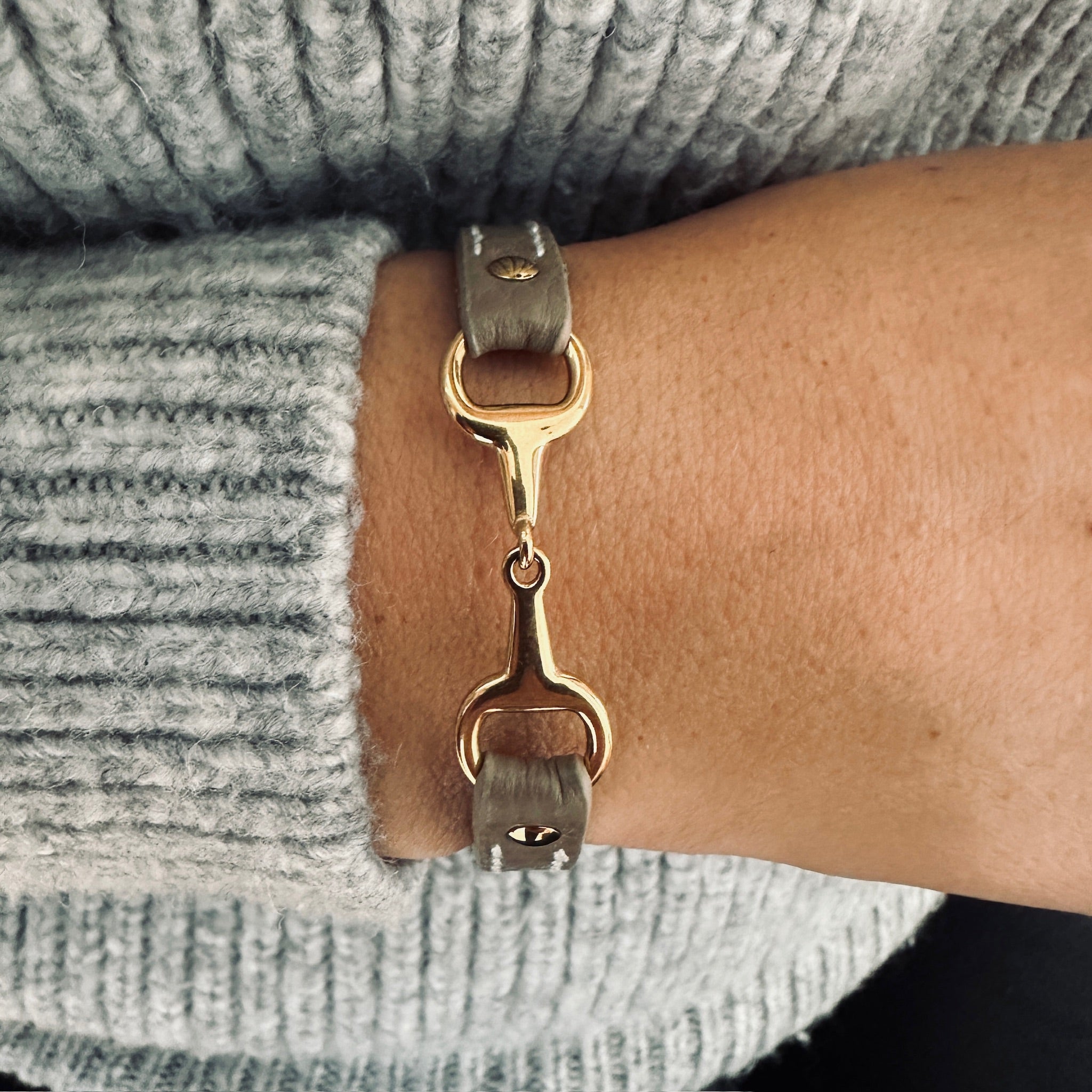 Fano without rhinestones - Single turn leather bracelet
