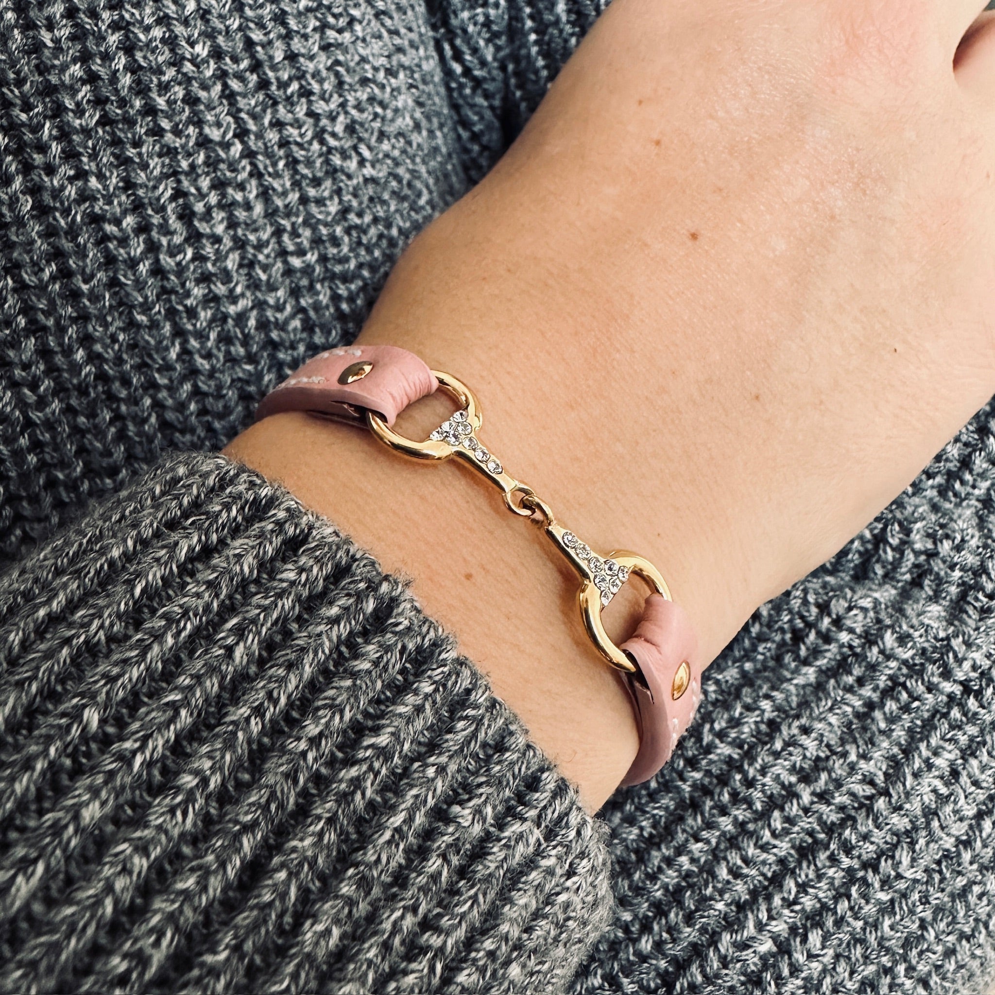 Fano without rhinestones - Single turn leather bracelet