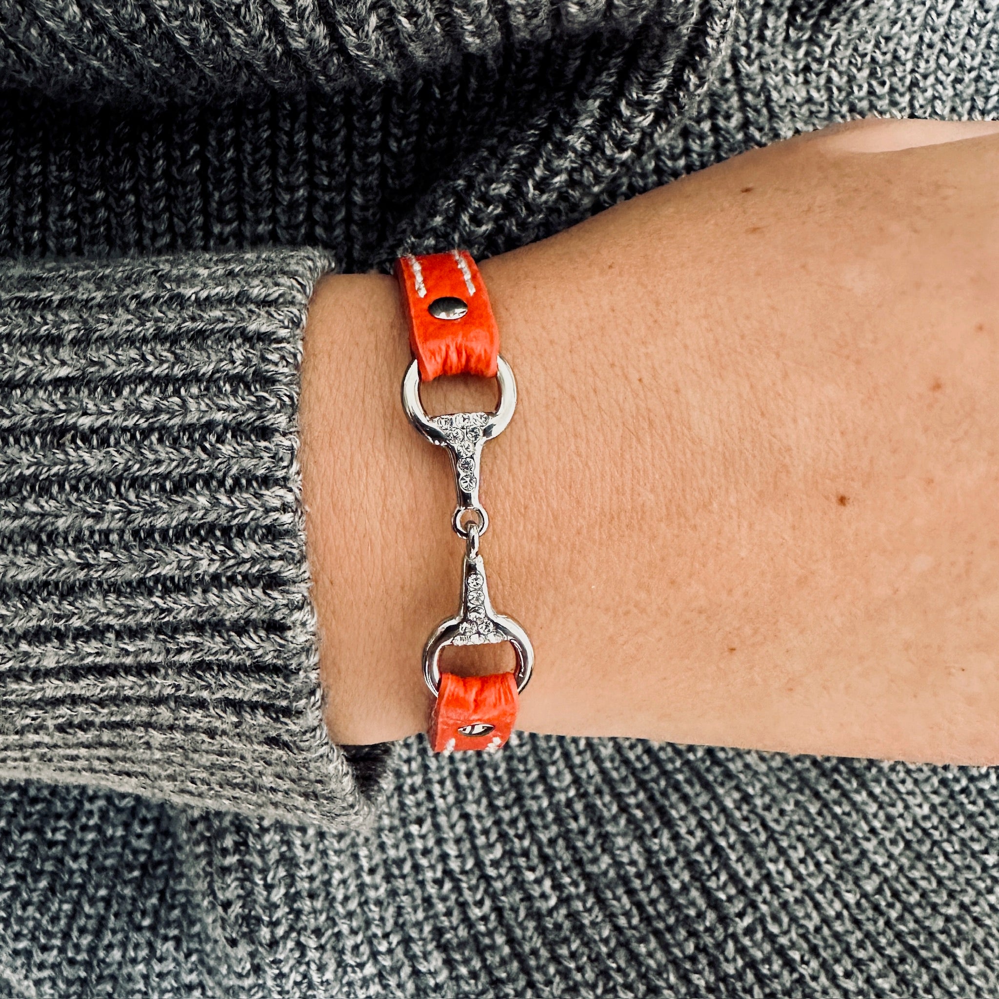 Fano without rhinestones - Single turn leather bracelet