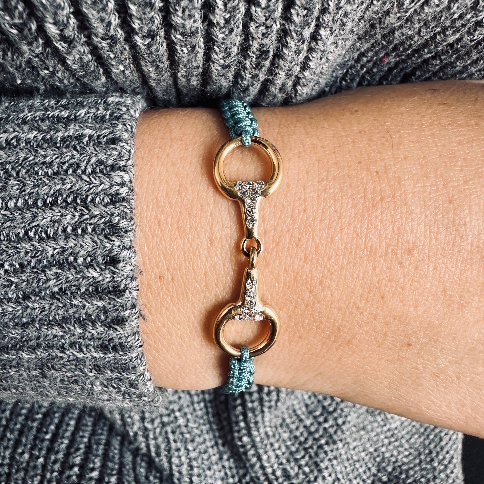 Takamaka - Gold-plated steel bracelet with rhinestones