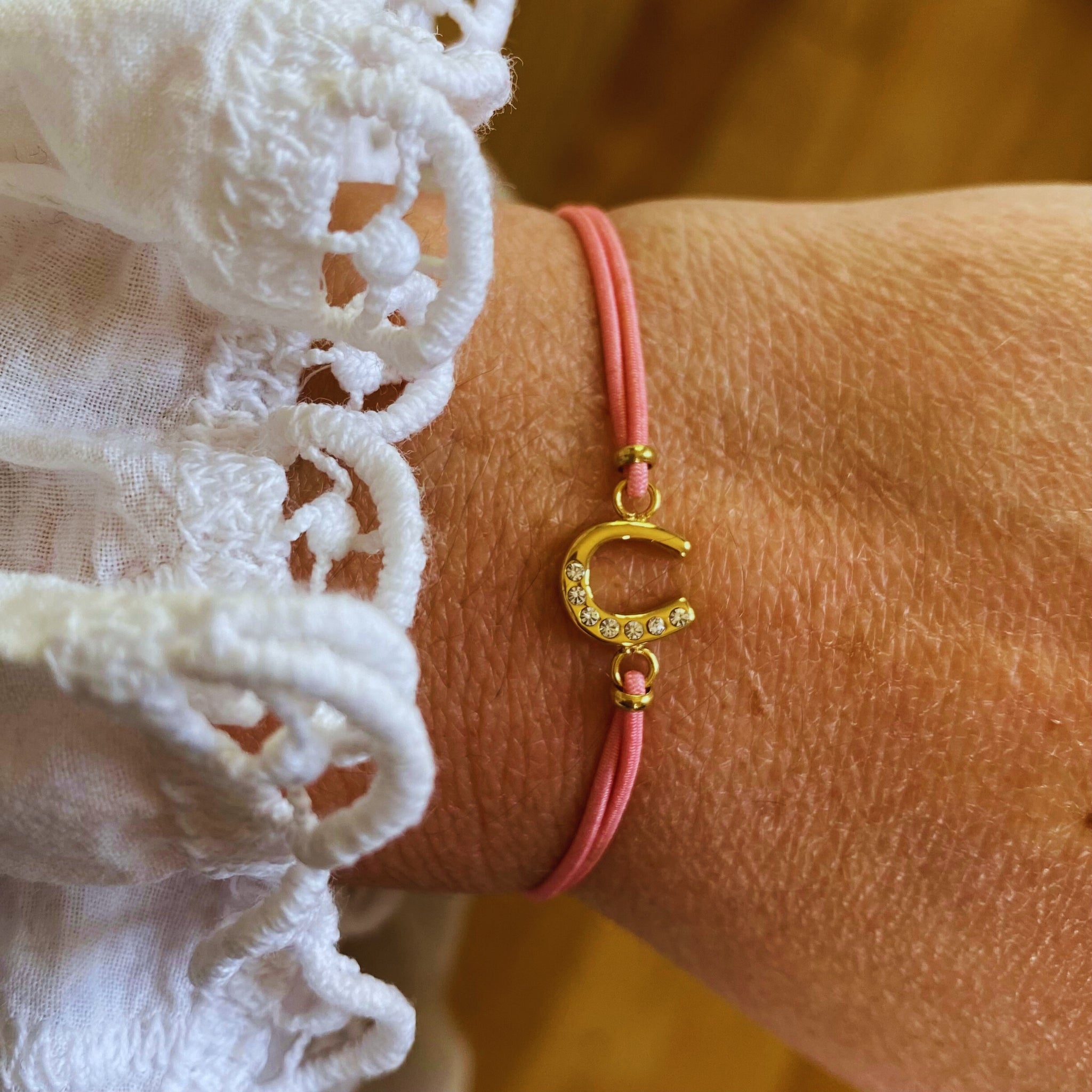 Bracelet Lola doré rose pale