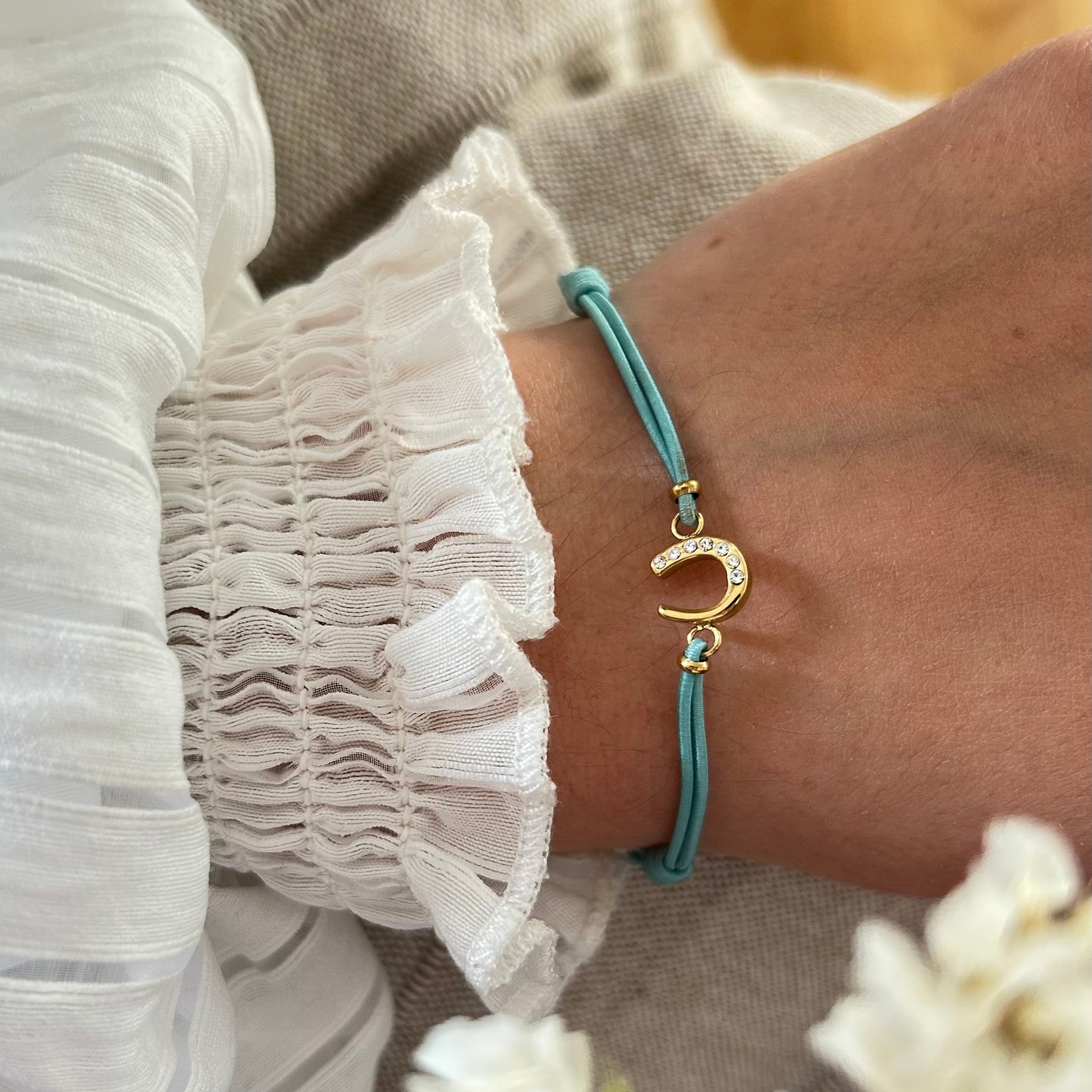 Bracelet Lola doré turquoise