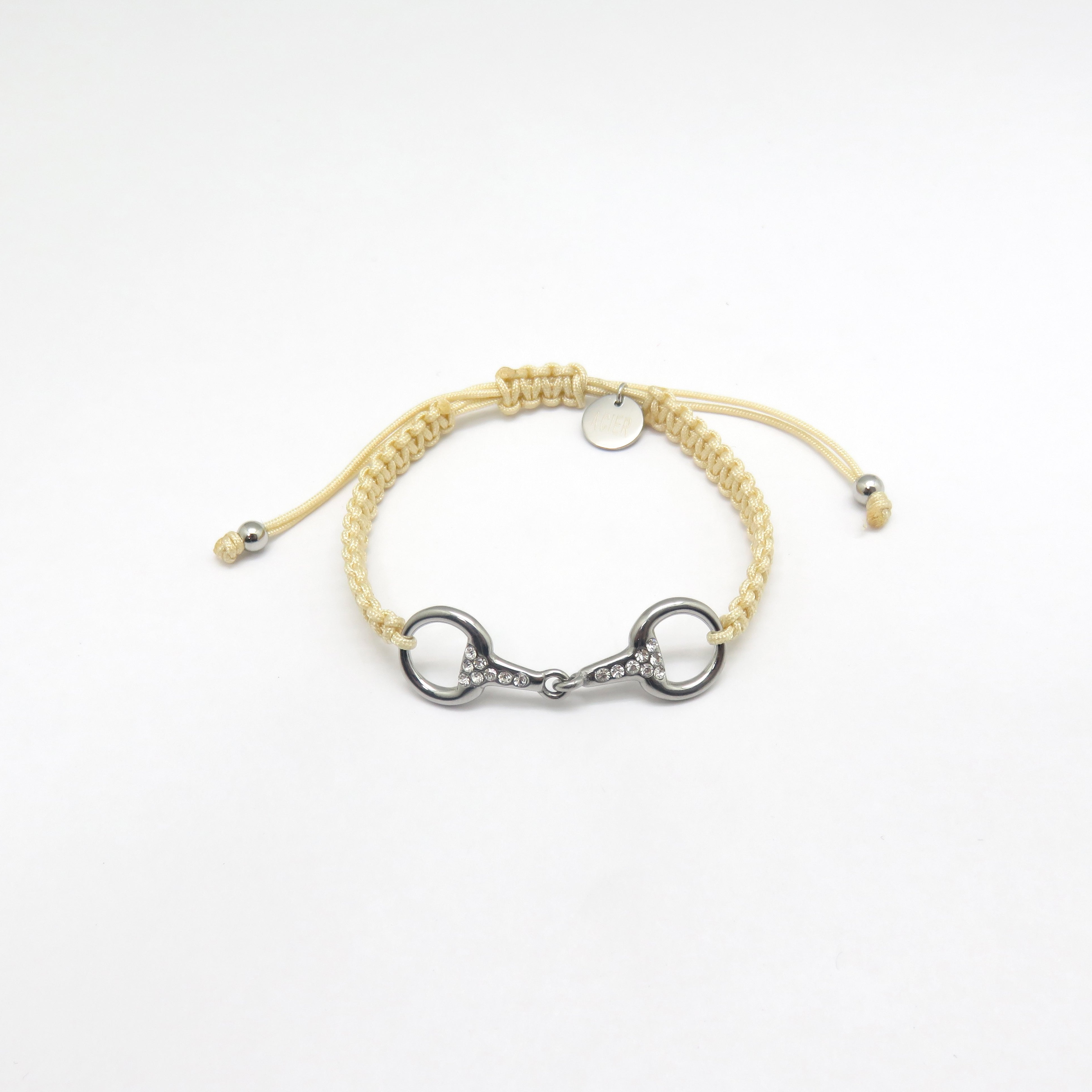 Takamaka - Gold-plated steel bracelet with rhinestones