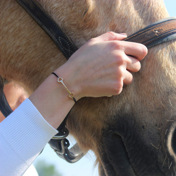 Ubu - Bracelet mors plaqué  or Equestrian shop