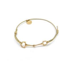 Lana doré - Bracelet mors acier inoxydable doré à l'or fin