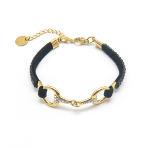 Lilo - Bracelet mors en acier doré à l'or fin