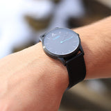 Montre Tao Bleue Daim Noir Equestrian shop