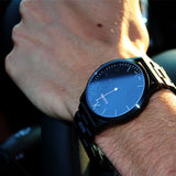 Montre Tao Bleue Acier Maille Noir Equestrian shop