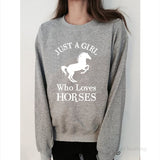 Pull Just Girl Who Loves Horse