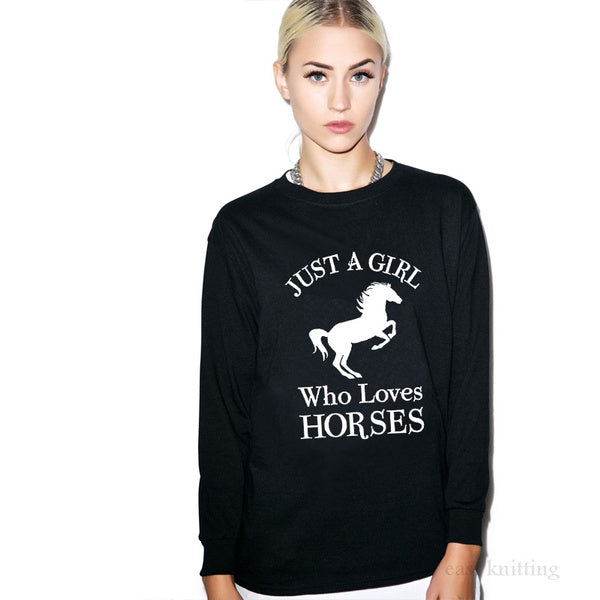 Pull Just Girl Who Loves Horse