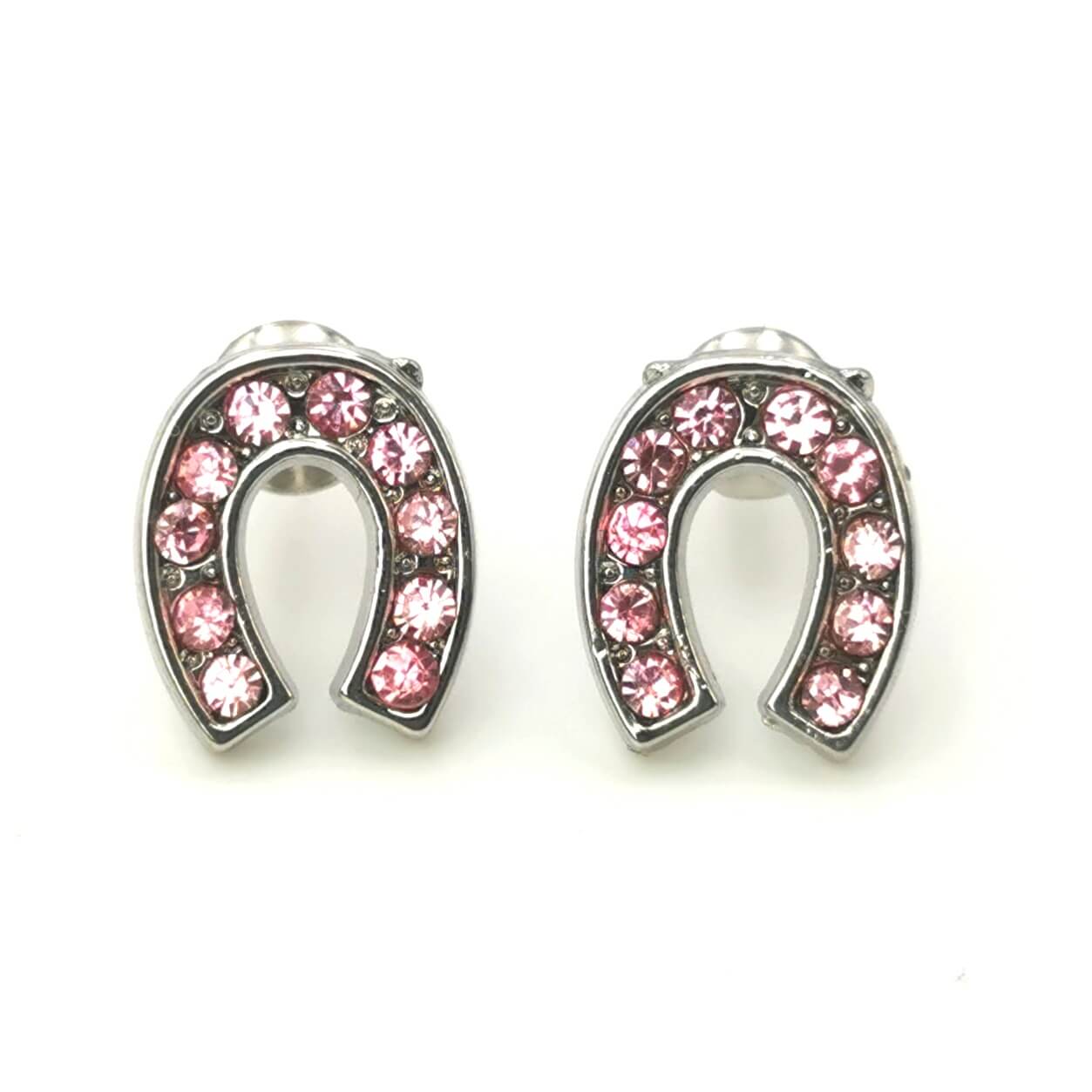 Full rhinestone horseshoe earrings